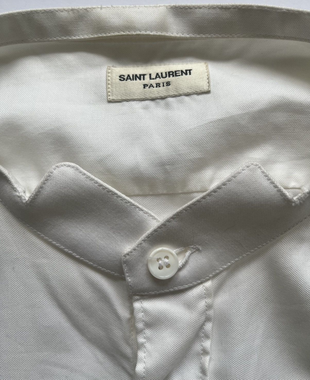 Saint Laurent Paris Saint Laurent White Shirt Size 38R - 3 Thumbnail