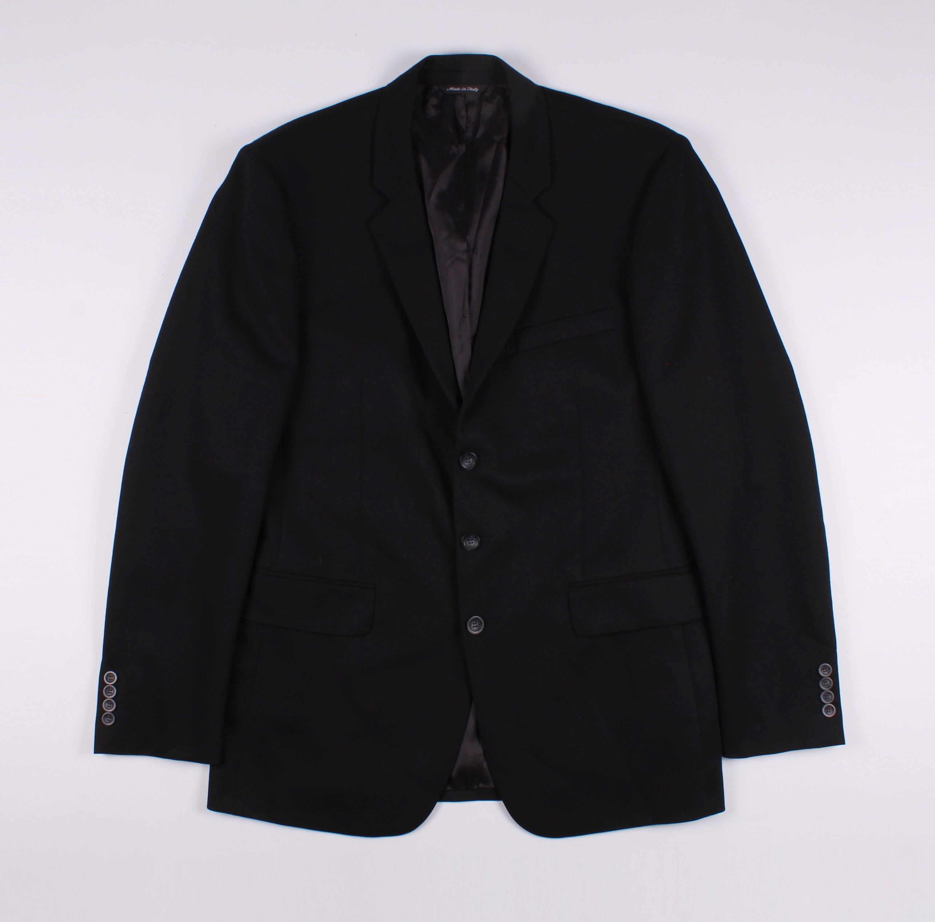Versace × Versus Versace Vintage Versus Gianni Versace 3 Button Black Wool Blazer Size 52R - 1 Thumbnail