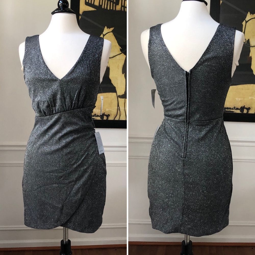 Other Max & Ash Dress Black Silver Glitter NWT M L Size S / US 4 / IT 40 - 1 Thumbnail