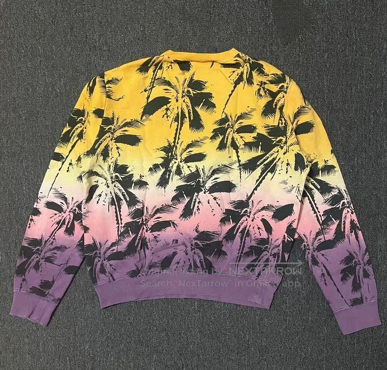 Saint Laurent Paris Saint Laurent Palm Tree Gradient Sweatshirt. Size US M / EU 48-50 / 2 - 2 Thumbnail