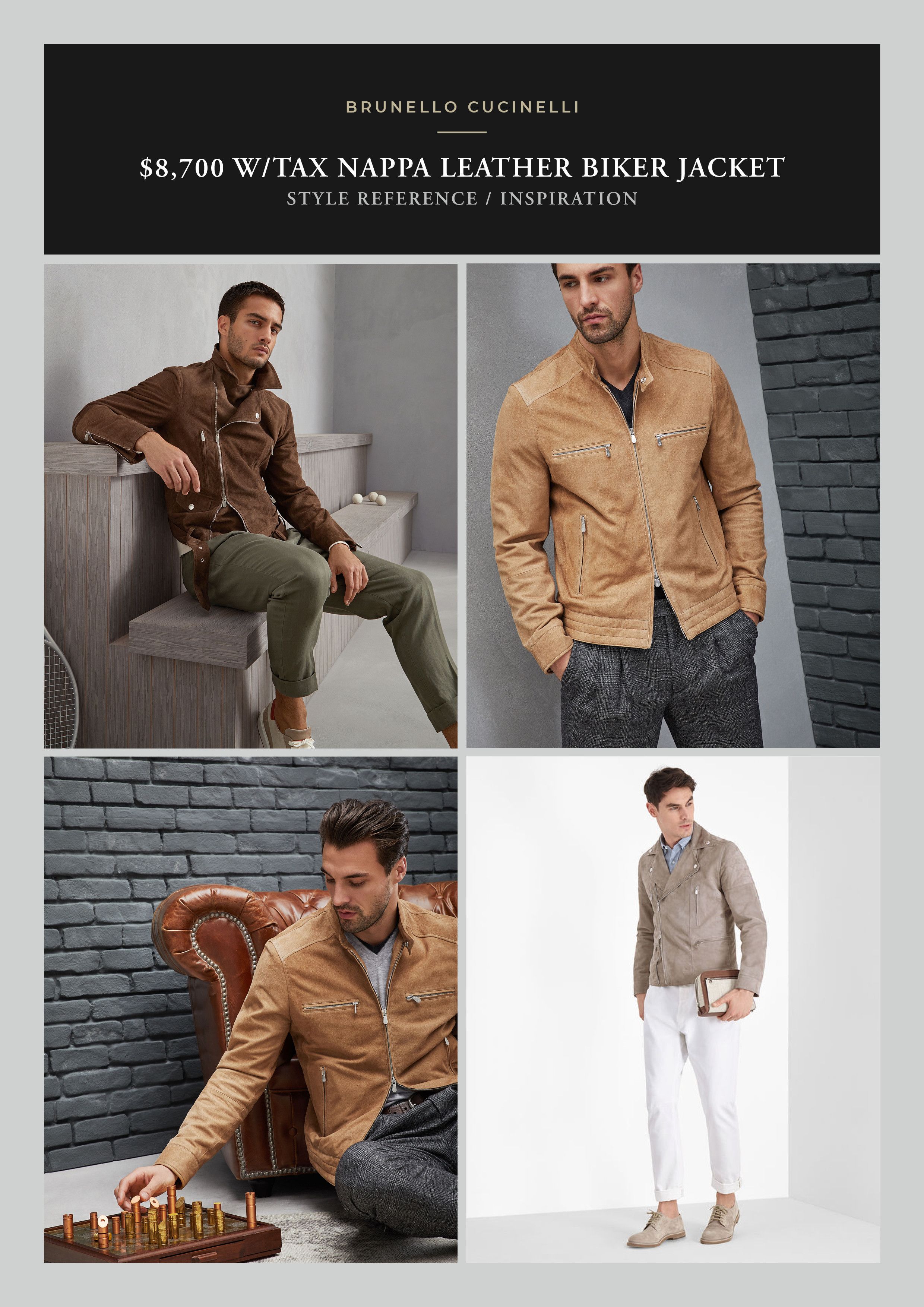 Brunello Cucinelli Fits 48-50, Effortless Cool $8,700 CUCINELLI Sage Biker Size US XS / EU 42 / 0 - 14 Thumbnail