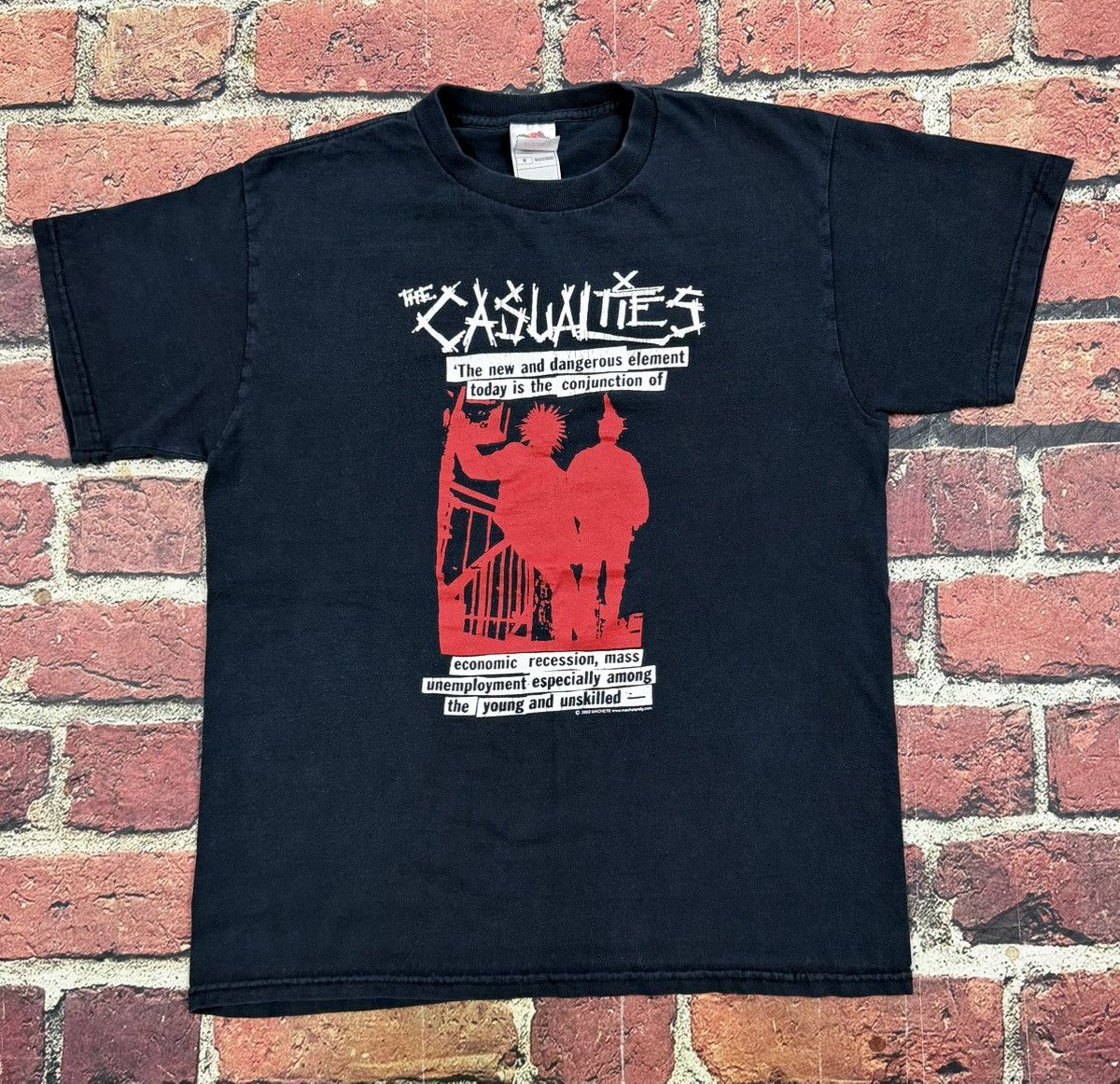 Fruit Of The Loom Vintage The Casualties Punk Die Hards Band Tee 2002 Machete Size US M / EU 48-50 / 2 - 1 Thumbnail