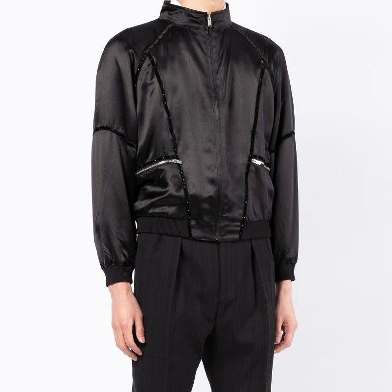 Saint Laurent Paris 2021 Viscose Acetate Lightweight Windbreaker Size US L / EU 52-54 / 3 - 2 Thumbnail