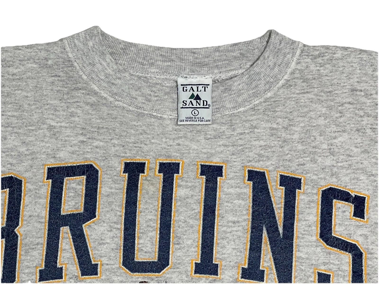 Vintage 1980s UCLA Bruins Bear Thrashed Boxy Gray Crewneck USA L Size US L / EU 52-54 / 3 - 5 Thumbnail