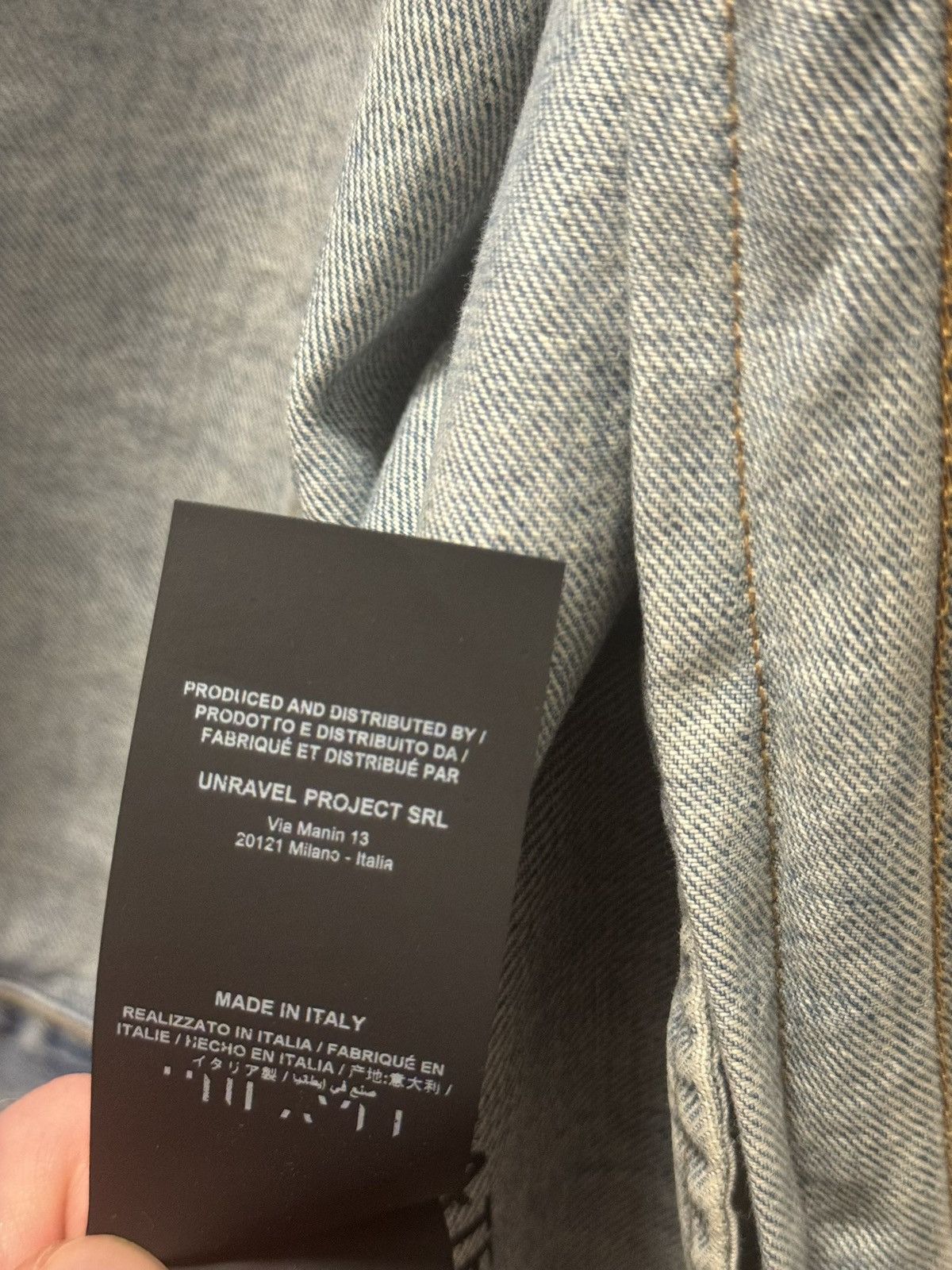 Ben Taverniti Unravel Project Assymetric Denim Jacket Size US XL / EU 56 / 4 - 19 Thumbnail