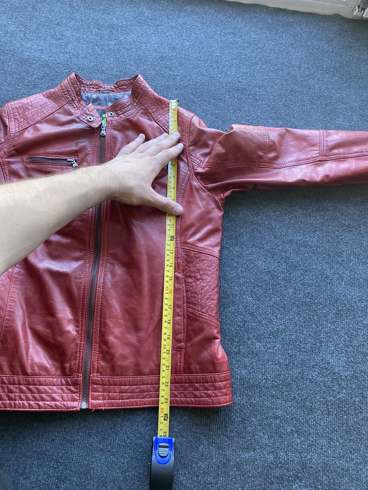 Other 🔥Opium Punk Gothic Red Leather Jacket q-21 Xl Size XL / US 12-14 / IT 48-50 - 9 Thumbnail