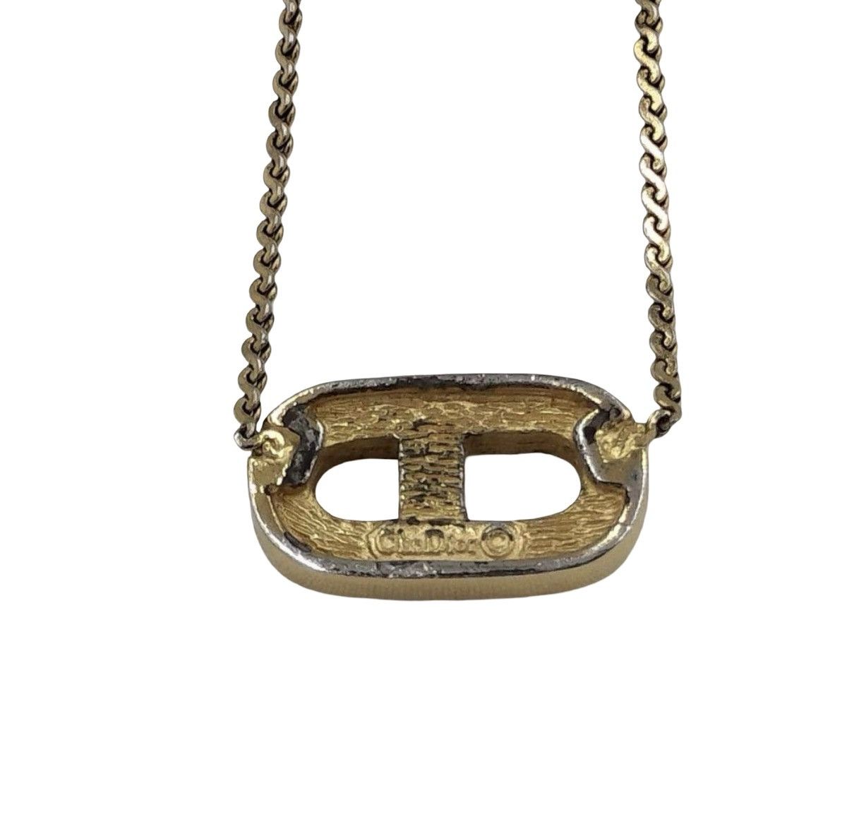 Dior Christian Dior Vintage Rhinestone "CD" Logo Necklace Size ONE SIZE - 3 Thumbnail