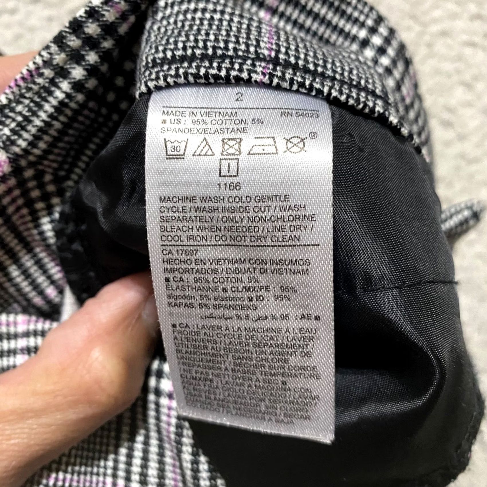 Old Navy Old Navy Pixie Skinny Pants Gray Plaid Women's 2 Mid Rise Ankle Pockets Baggy? Size 26" / US 2 / IT 38 - 4 Thumbnail