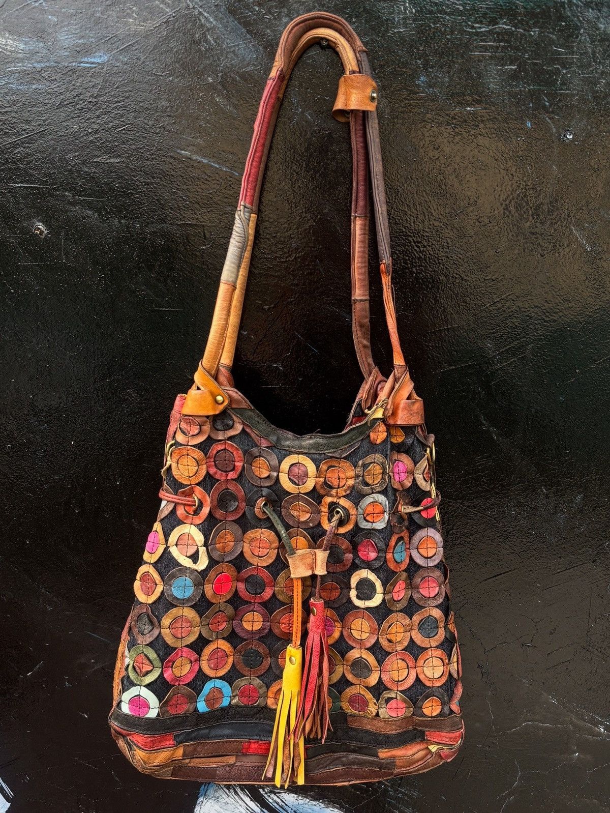 Genuine Leather Multi-Colored Lloyd Leather Tote (#1730-9) Size ONE SIZE - 1 Thumbnail