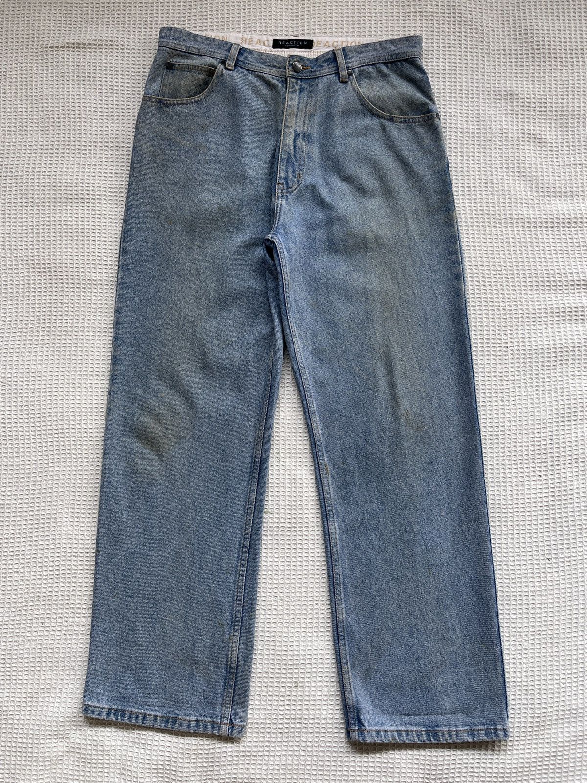 JNCO × Kenneth Cole × Southpole Last Drop🔥🔥Vtg Reaction Kenneth Cole Light Blue Baggy Jeans Size US 34 / EU 50 - 2 Thumbnail