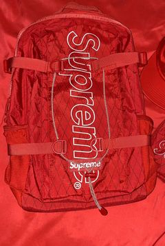 Supreme red backpack online fw18