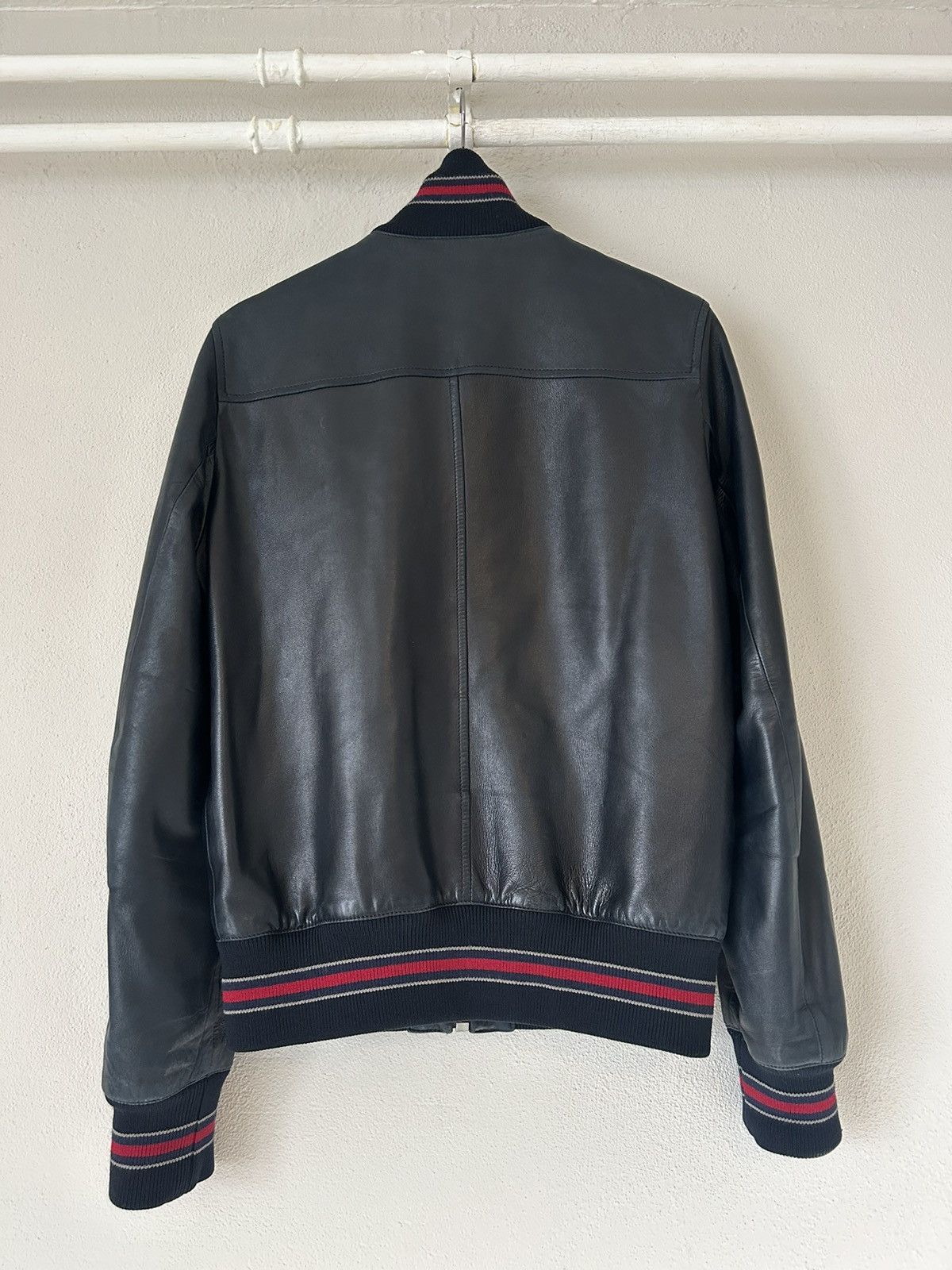 Gucci Gucci Black Lambskin Leather Bomber Jacket - Size IT 46 Size US S / EU 44-46 / 1 - 10 Thumbnail