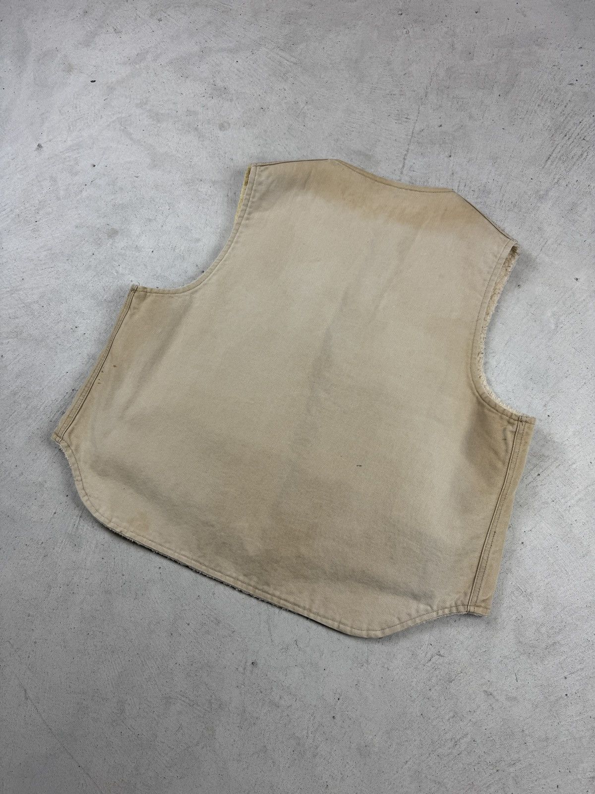 Carhartt × Vintage Vintage Carhartt Sherpa Lined Tan Vest Size US XL / EU 56 / 4 - 4 Thumbnail