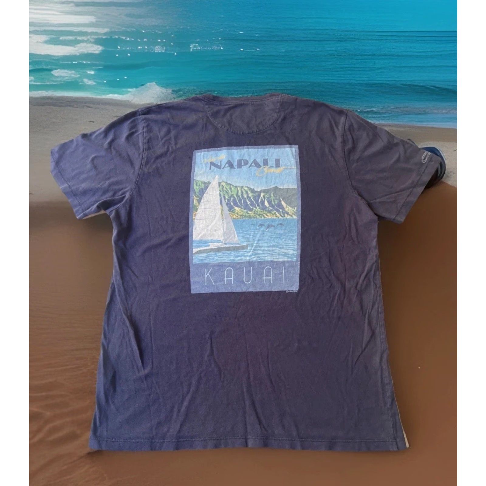 Vintage VINTAGE Crazy Shirts Womens Kauai Visit The Napoli Coast Sailing Shirt Medium Gray Long Sleeve Cotton Knit Regular Fit Mens Womens Boys Girls Size M / US 6-8 / IT 42-44 - 2 Thumbnail