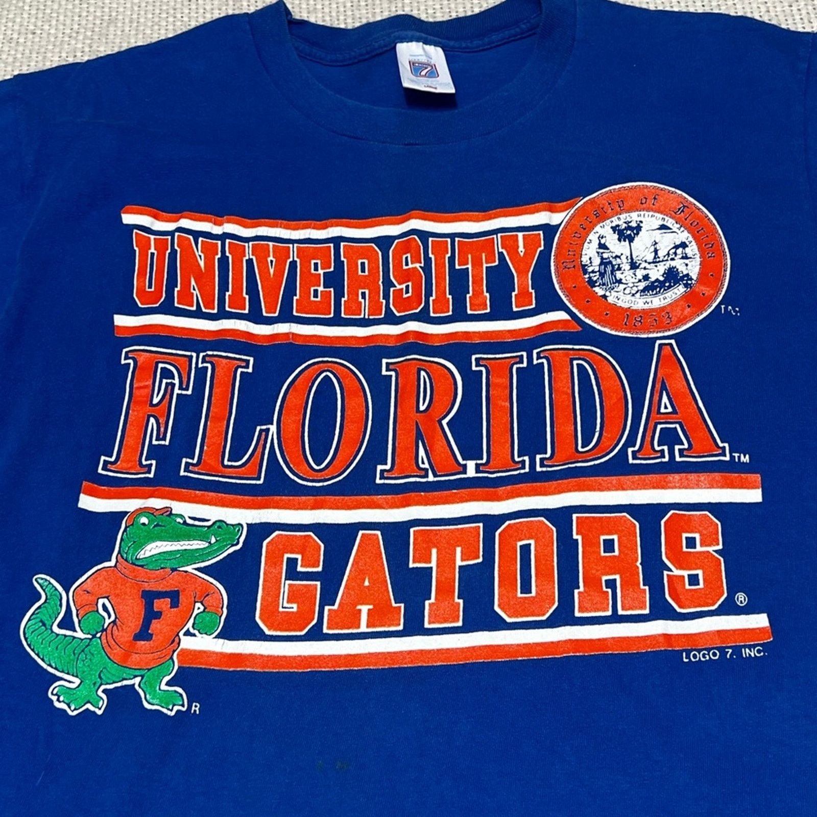 Logo 7 Vintage Florida Gators shirt Single Stitch 90s Gator Logo 7 Size US L / EU 52-54 / 3 - 3 Thumbnail