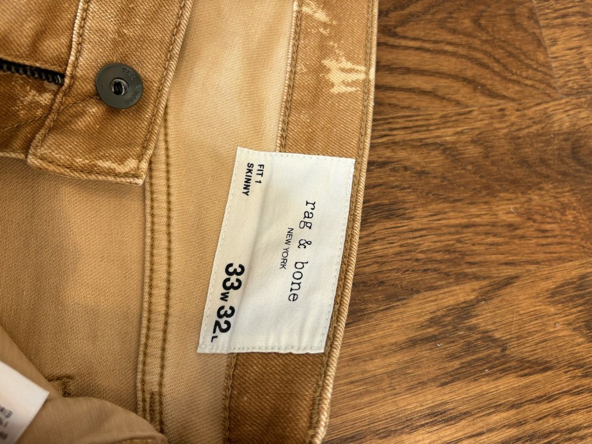 Rag & Bone Rag & Bone Golden Brown Distressed Fit 1 Skinny Jeans Size US 33 - 4 Thumbnail