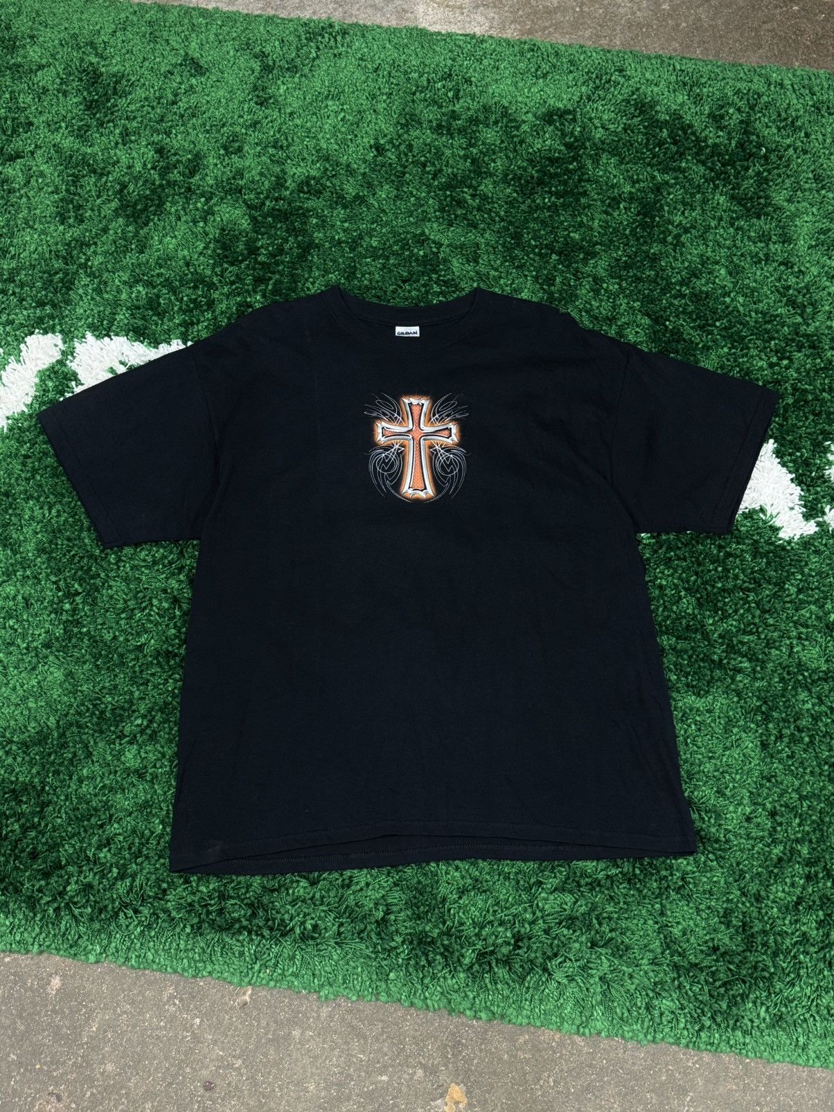Vintage Vintage Gildan Chrome Cross Christ Tee XL Chopper Biker Size US XL / EU 56 / 4 - 4 Thumbnail