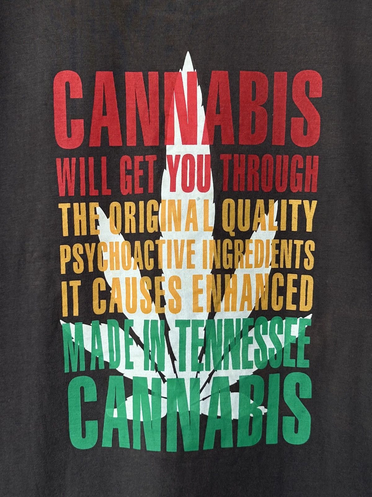Vintage Vintage Indian Hemp Tennessee Cannabis Tees Marijuana Ganja Size US L / EU 52-54 / 3 - 6 Thumbnail