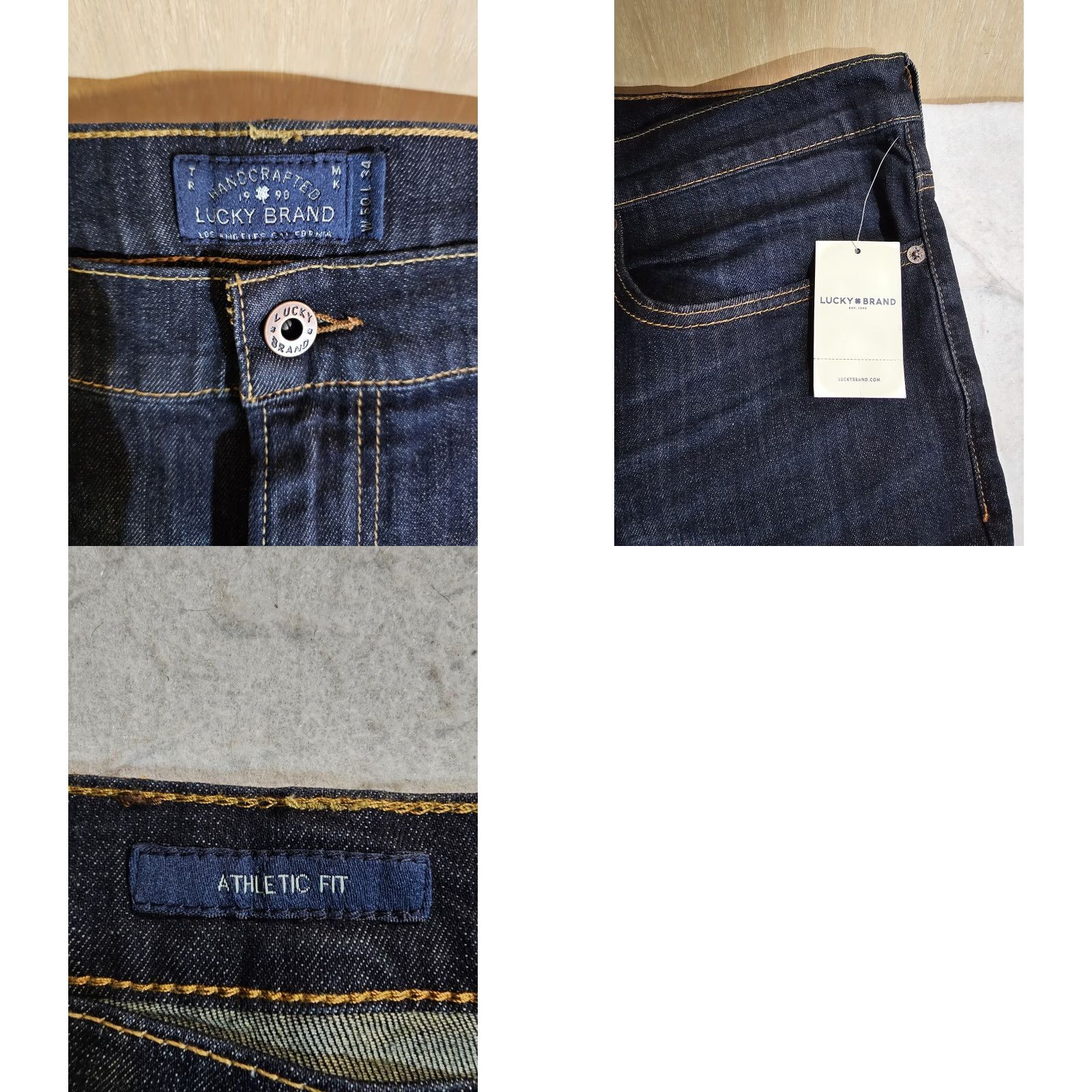 Lucky Brand NWT Lucky Brand Jeans Athletic Fit Denim 2-Way Stretch Jeans Men's Sz 50x34 Regular Mid Rise Blue 5-Pocket NWT Mens Jeans USA College Vintage: No? Size US 34 / EU 50 - 9 Thumbnail