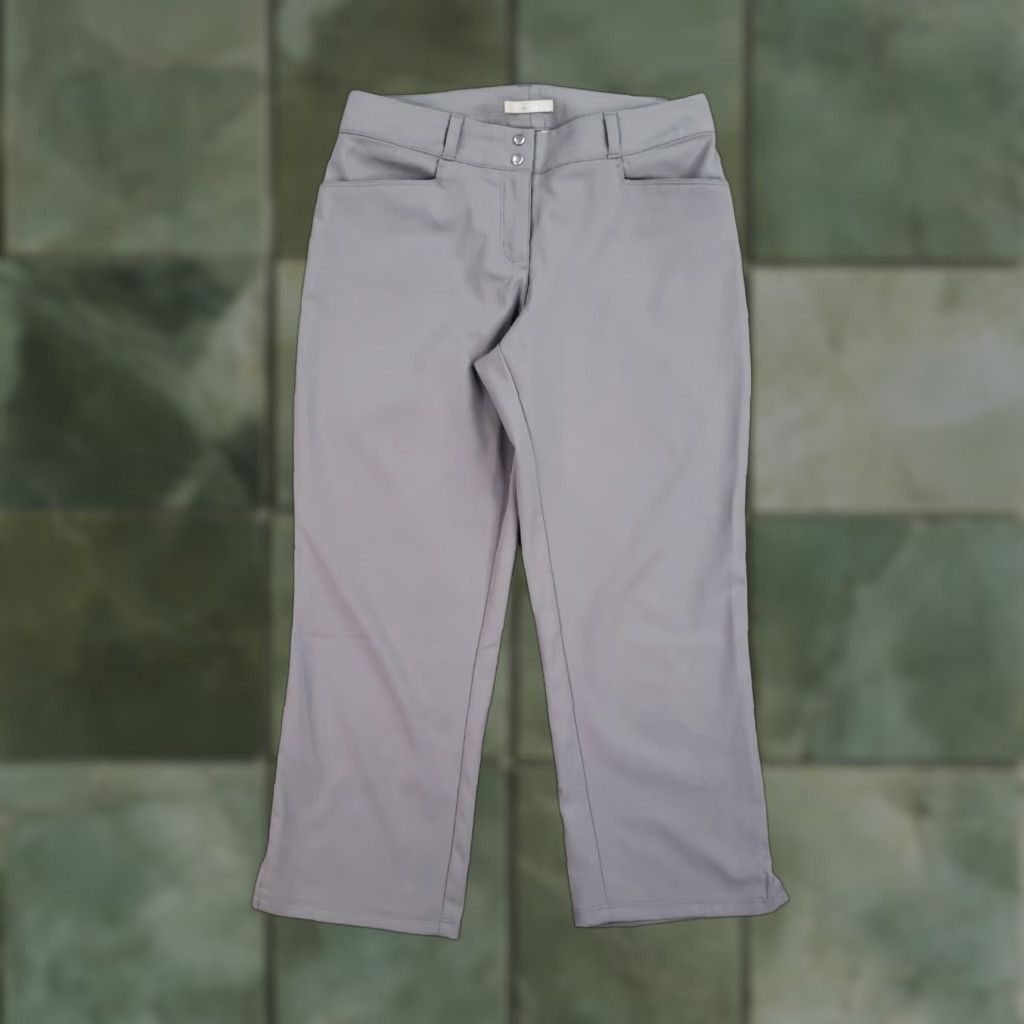 Adidas Adidas Women's Gray Capri Pants Size 2 (29x21) Mid Rise Straight Leg Cotton Blend Size 26" / US 2 / IT 38 - 1 Thumbnail