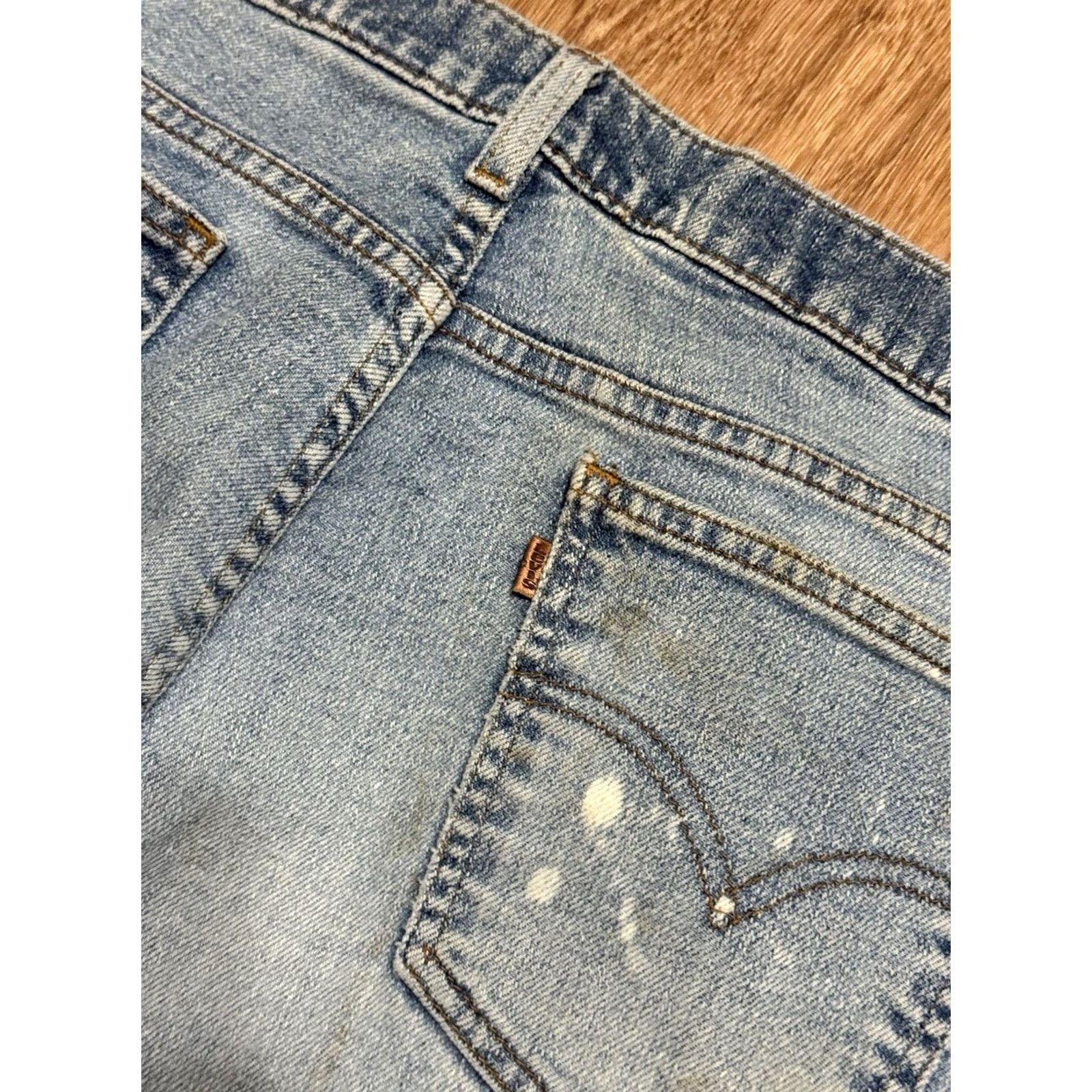 Levi's VINTAGE Levi's 505 Jeans Orange Tab Blue Denim Men 34x28 FADED Straight 80s 90s USA" Size US 34 / EU 50 - 4 Thumbnail
