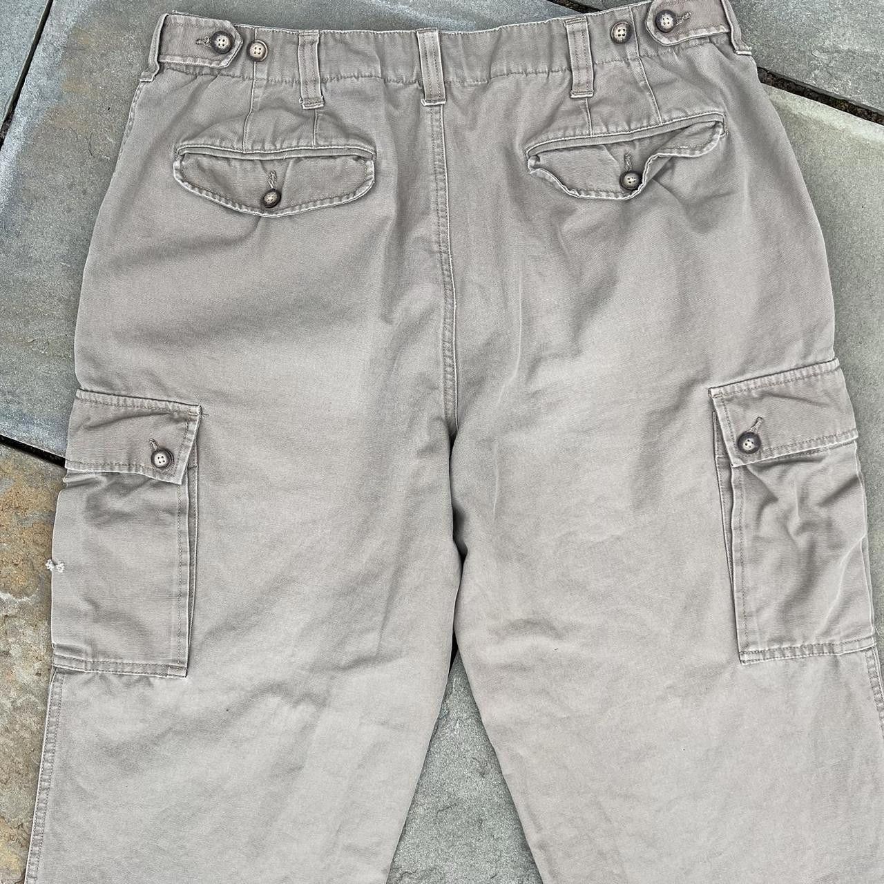 Fieldmaster Y2K Distressed Canvas Cargo Pants Size US 34 / EU 50 - 5 Thumbnail