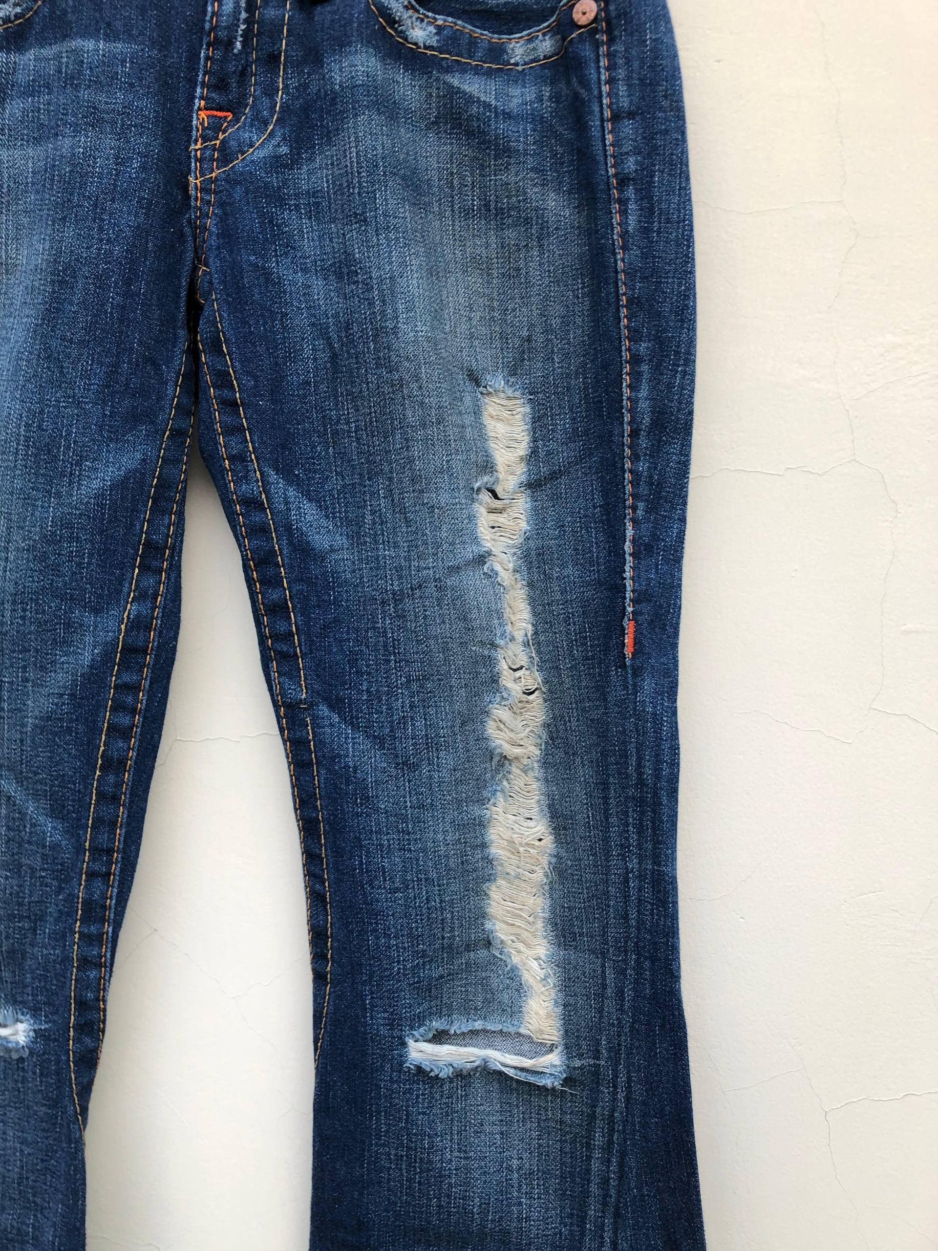 If Six Was Nine 2000s Distressed Bootcut Flared Vkei Y2k Japanese Archive Size US 28 / EU 44 - 11 Thumbnail