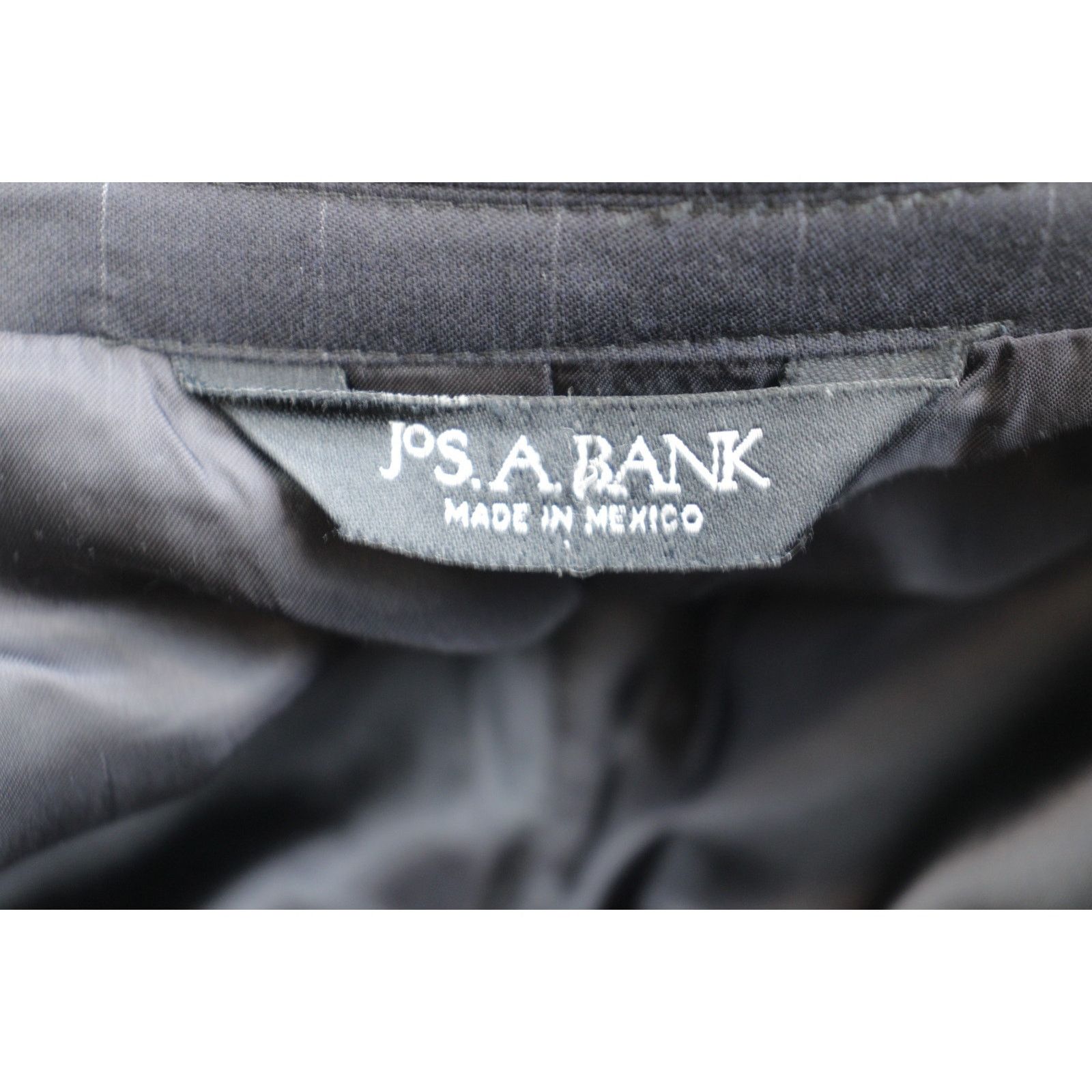 Jos. A. Bank Jos A Bank Suit Mens 48L Black Pinstripe 100% Wool Pants Size 48L - 7 Thumbnail
