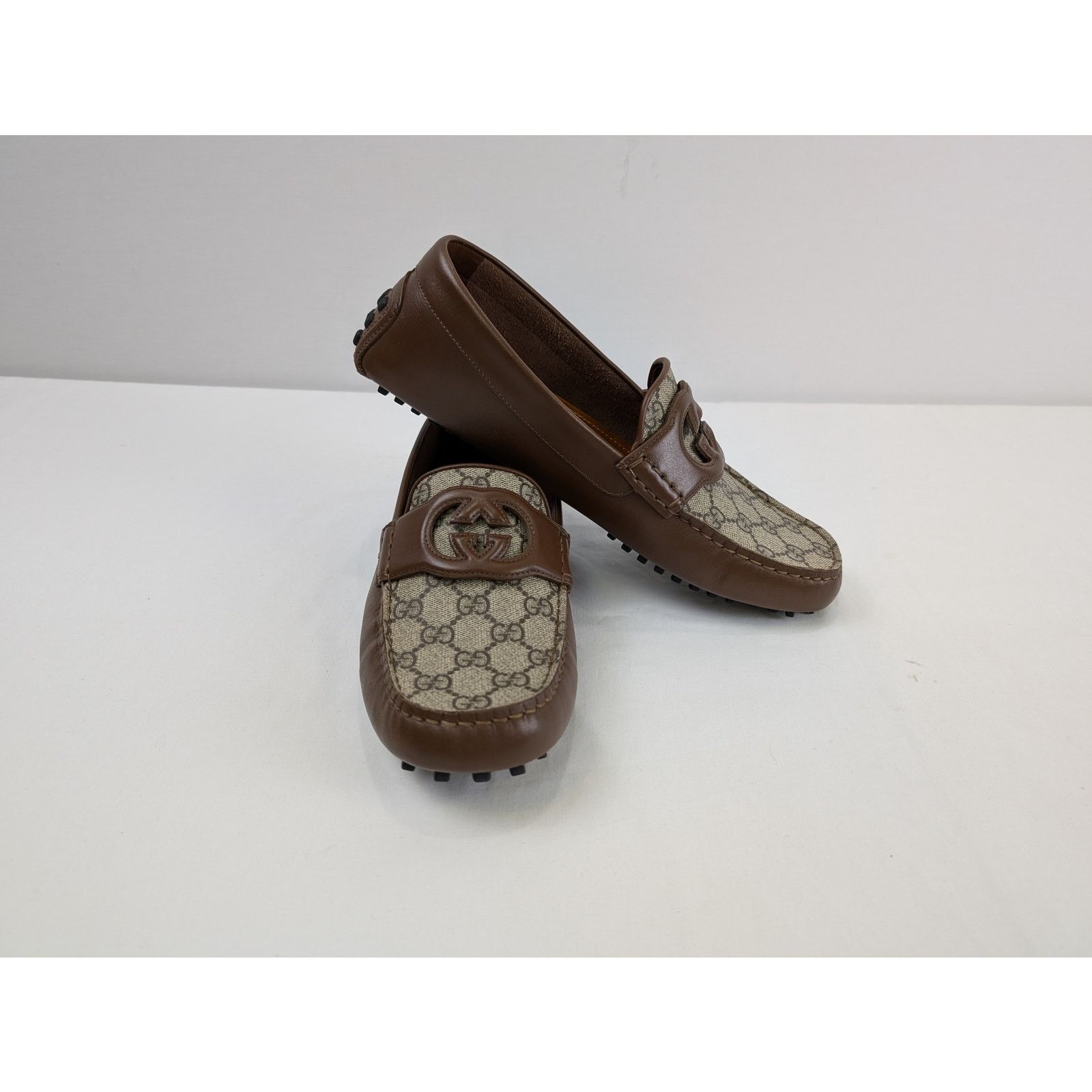 Gucci o1rshd1 Leather Upper and Rubber Loafers in Brown Size US 8.5 / EU 41-42 - 12 Thumbnail