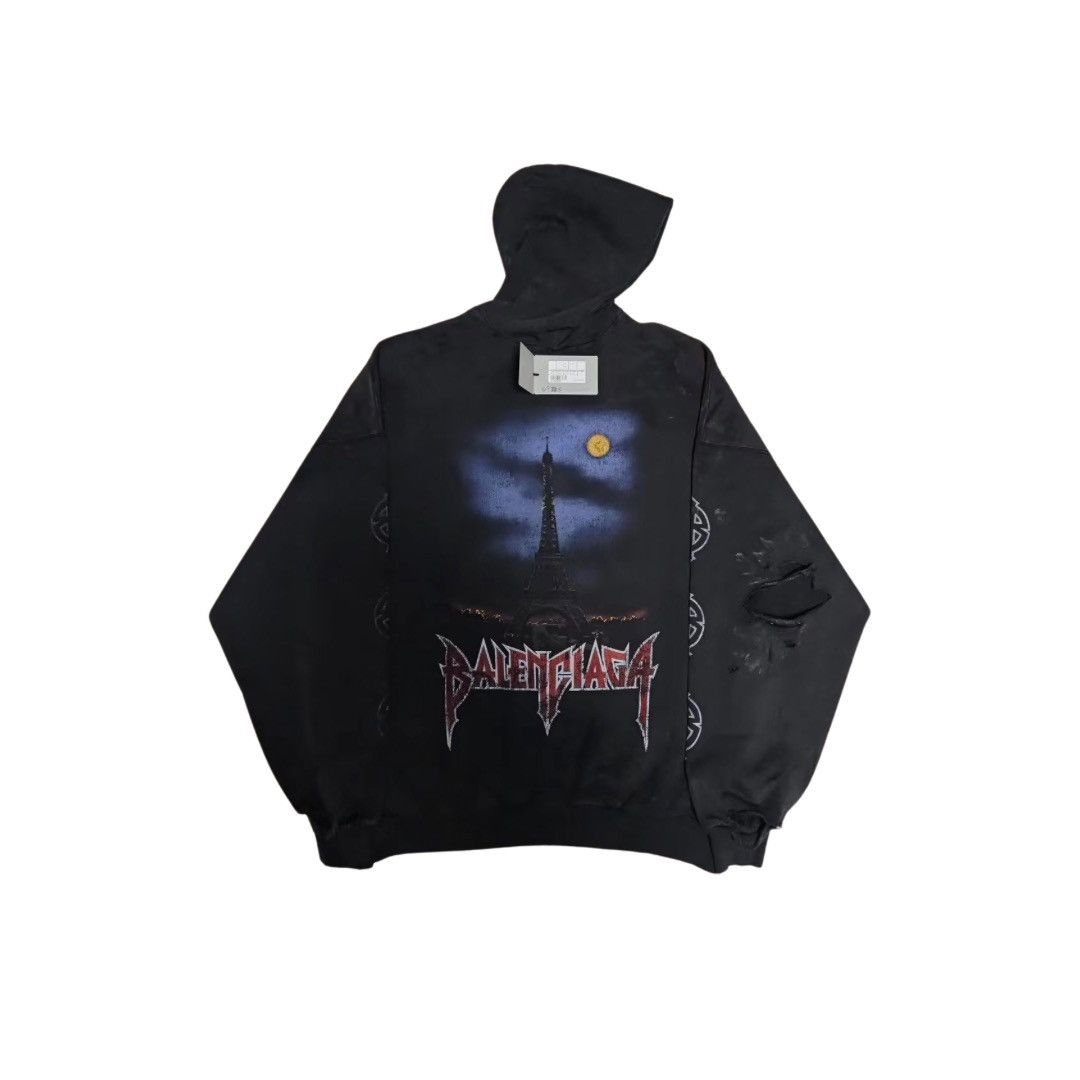 Balenciaga Paris Moon Upside Down T-Shirt Oversized 'Black