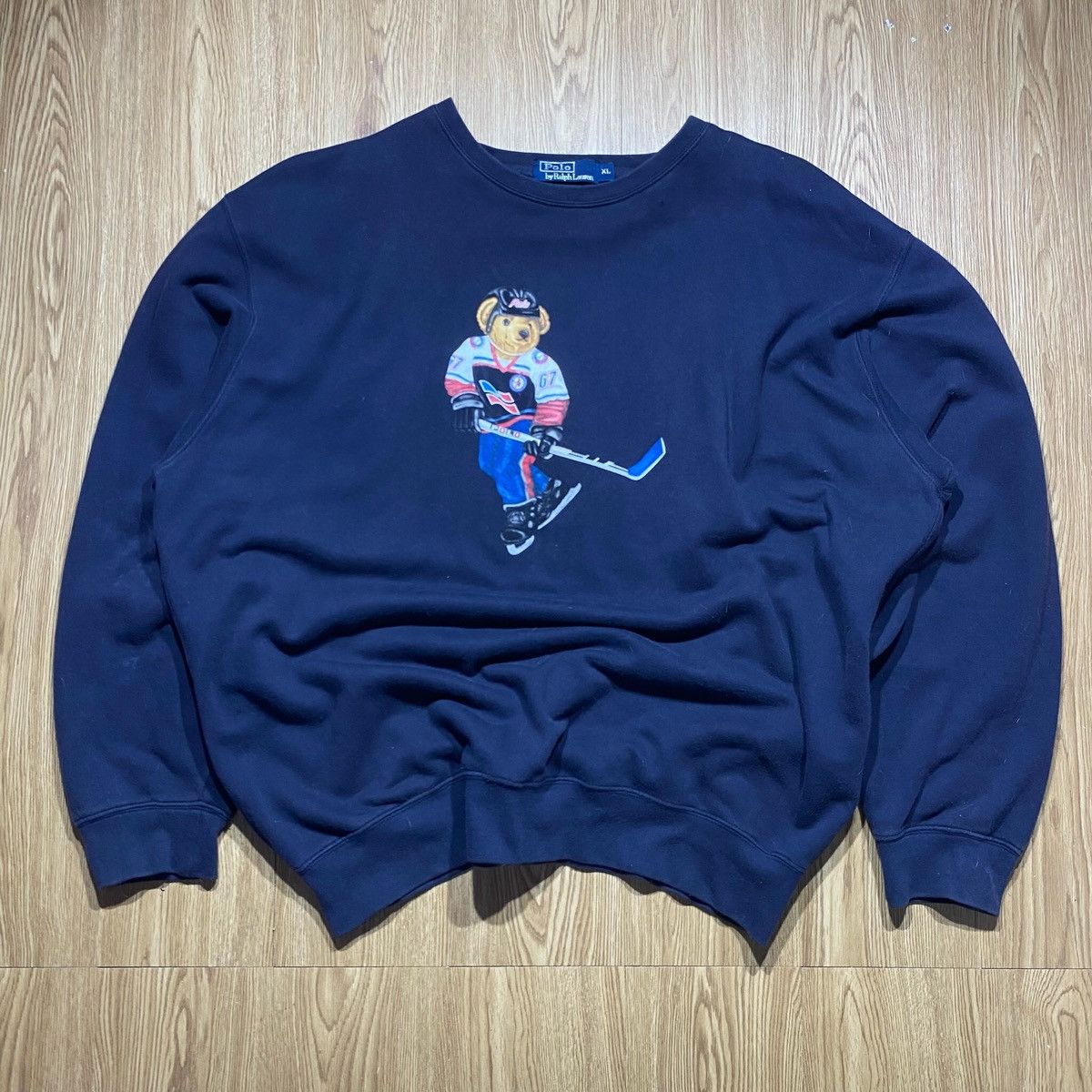 Polo Ralph Lauren × RRL Ralph Lauren × Vintage Crewneck Polo Bear 90’s OG Vintage Size US XL / EU 56 / 4 - 13 Thumbnail