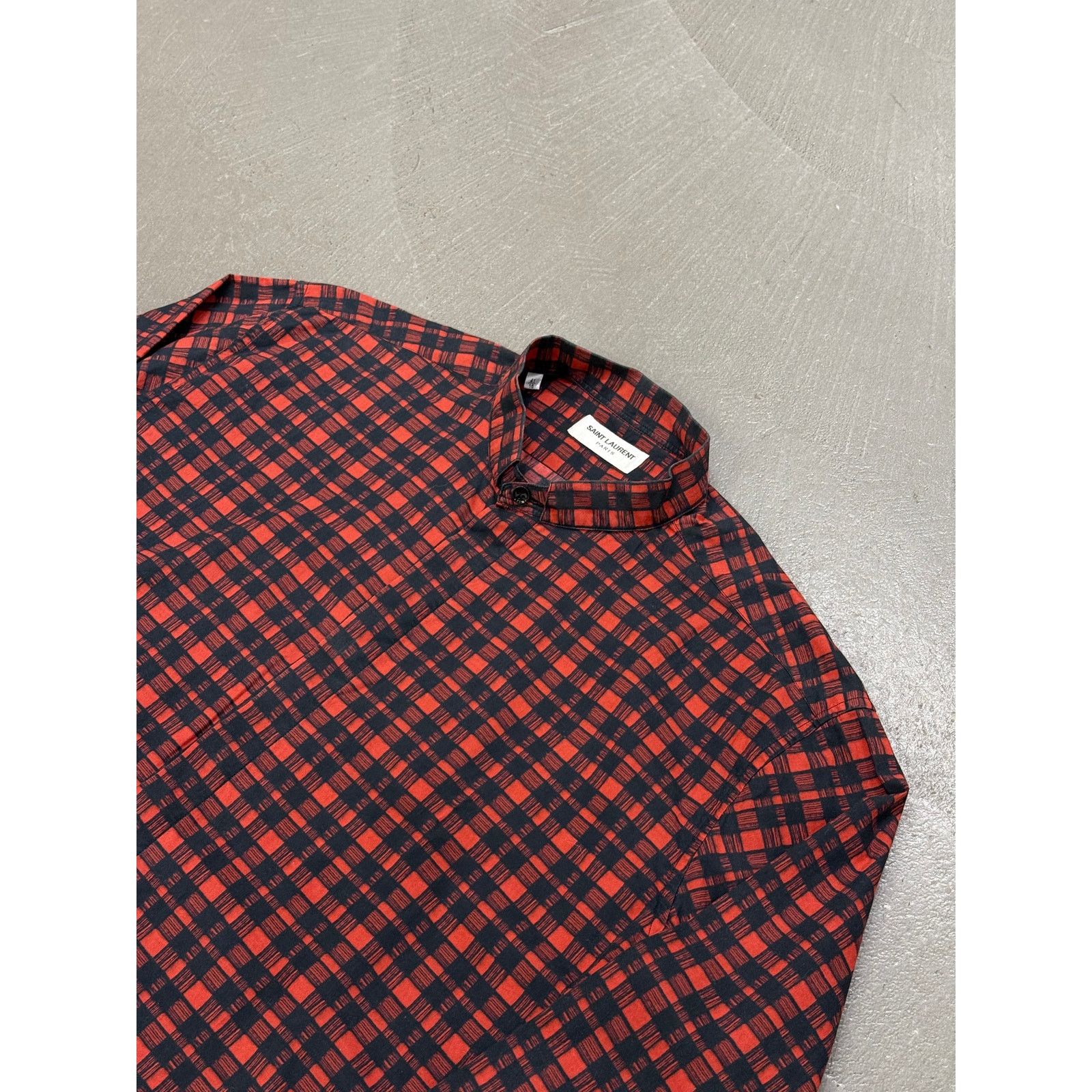 Saint Laurent Paris 2016 Saint Laurent by Hedi Slimane check button-up shirt Size US M / EU 48-50 / 2 - 4 Thumbnail