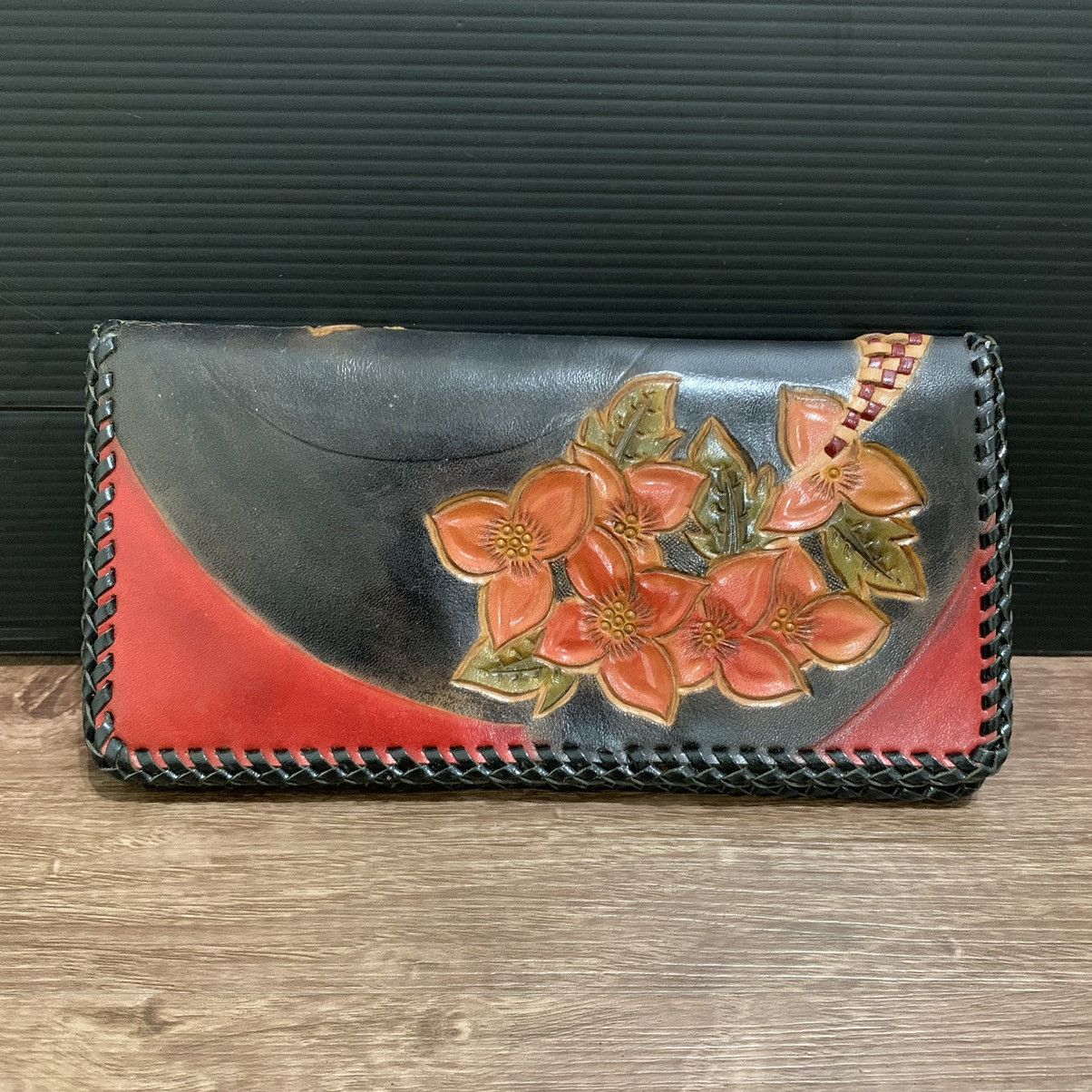 Leather Vintage Flora Embroided Leather Wallet Size ONE SIZE - 2 Thumbnail