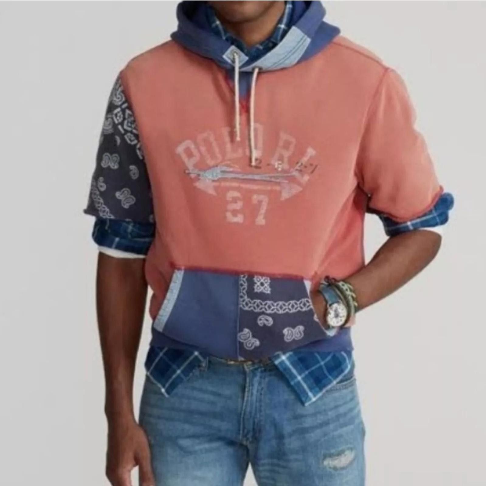 Polo Ralph Lauren Polo Ralph Lauren Men's Bandana Patchwork Fleece Hoodie M Size US M / EU 48-50 / 2 - 1 Thumbnail
