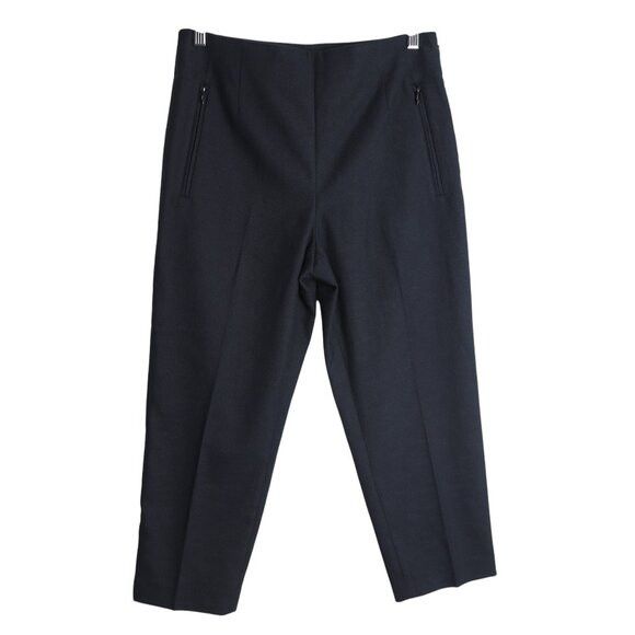 Club Monaco Club Monaco Navy Blue High Waisted Sleek Pleated Crop Pants Size 28" / US 6 / IT 42 - 1 Thumbnail