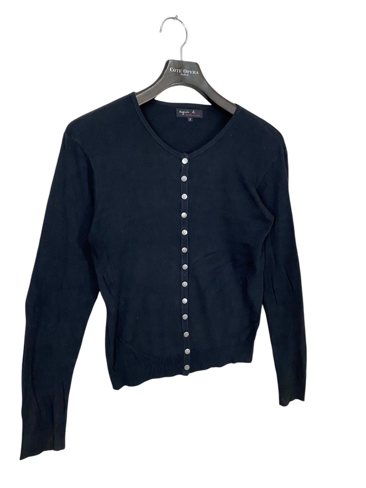 Designer × Vintage × agnes b. Vintage agnes b cardigan snap button sz 3 Size M / US 6-8 / IT 42-44 - 2 Thumbnail
