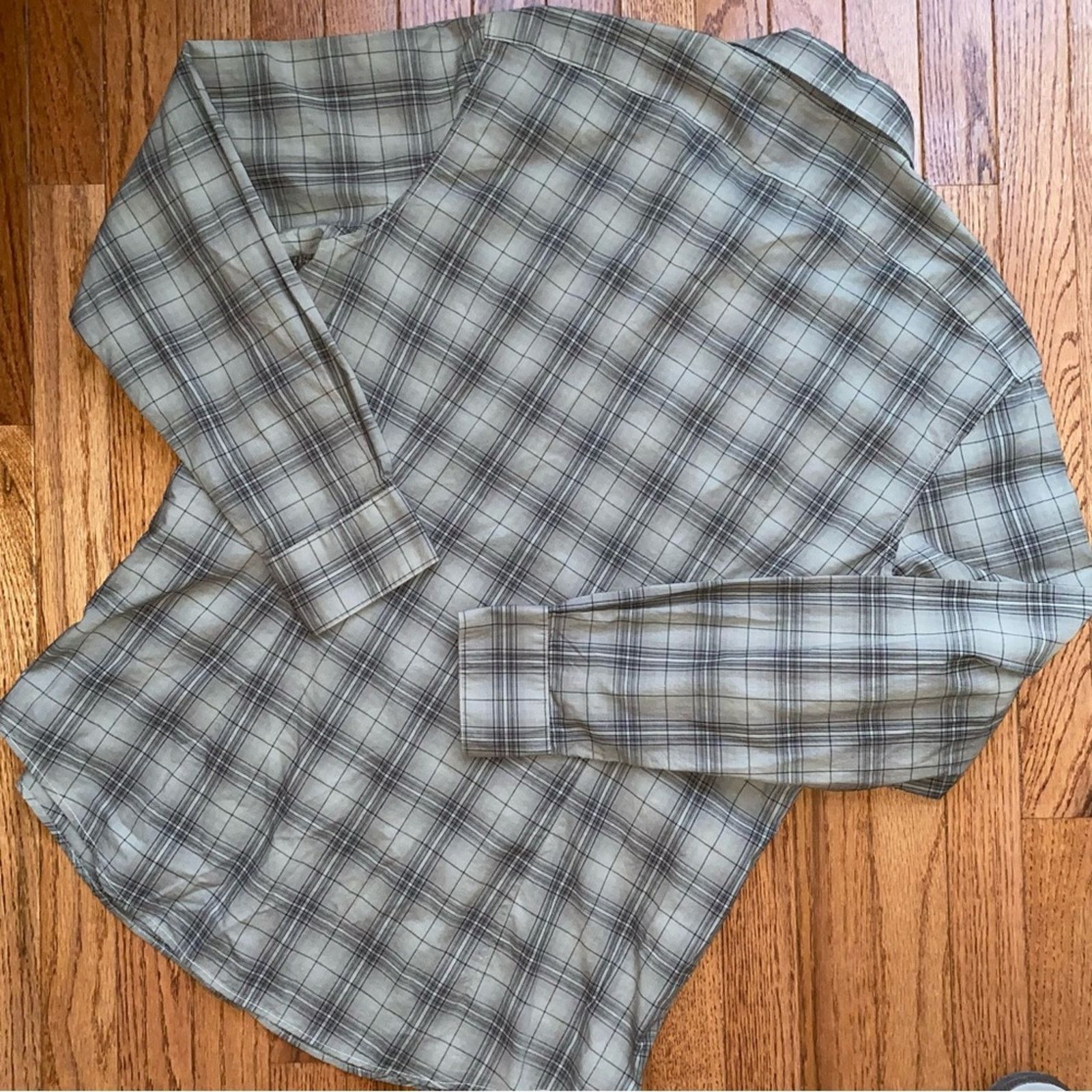 John Varvatos New JOHN VARVATOS $250 Olive Black Plaid Men's Shirt XL Size US XL / EU 56 / 4 - 10 Thumbnail