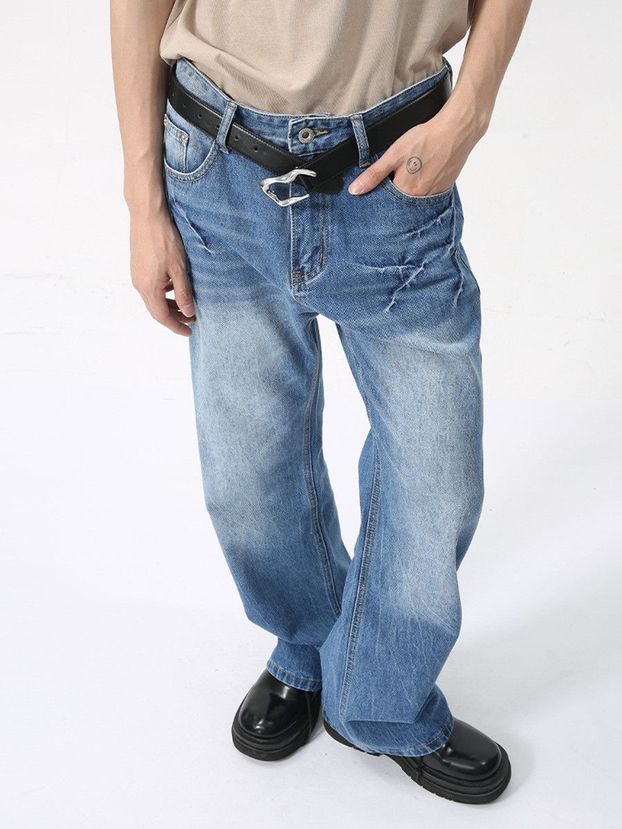 Vintage Men's American high street lightning flared washed jeans Size US 32 / EU 48 - 5 Thumbnail