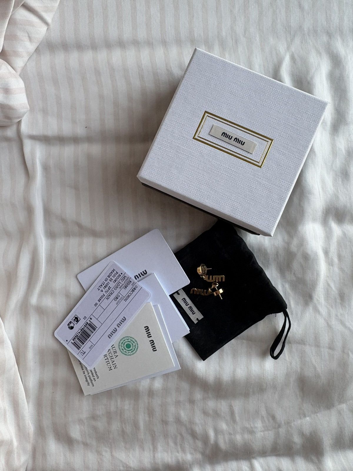 Miu Miu Miu miu dangling logo earrings Size ONE SIZE - 1 Thumbnail