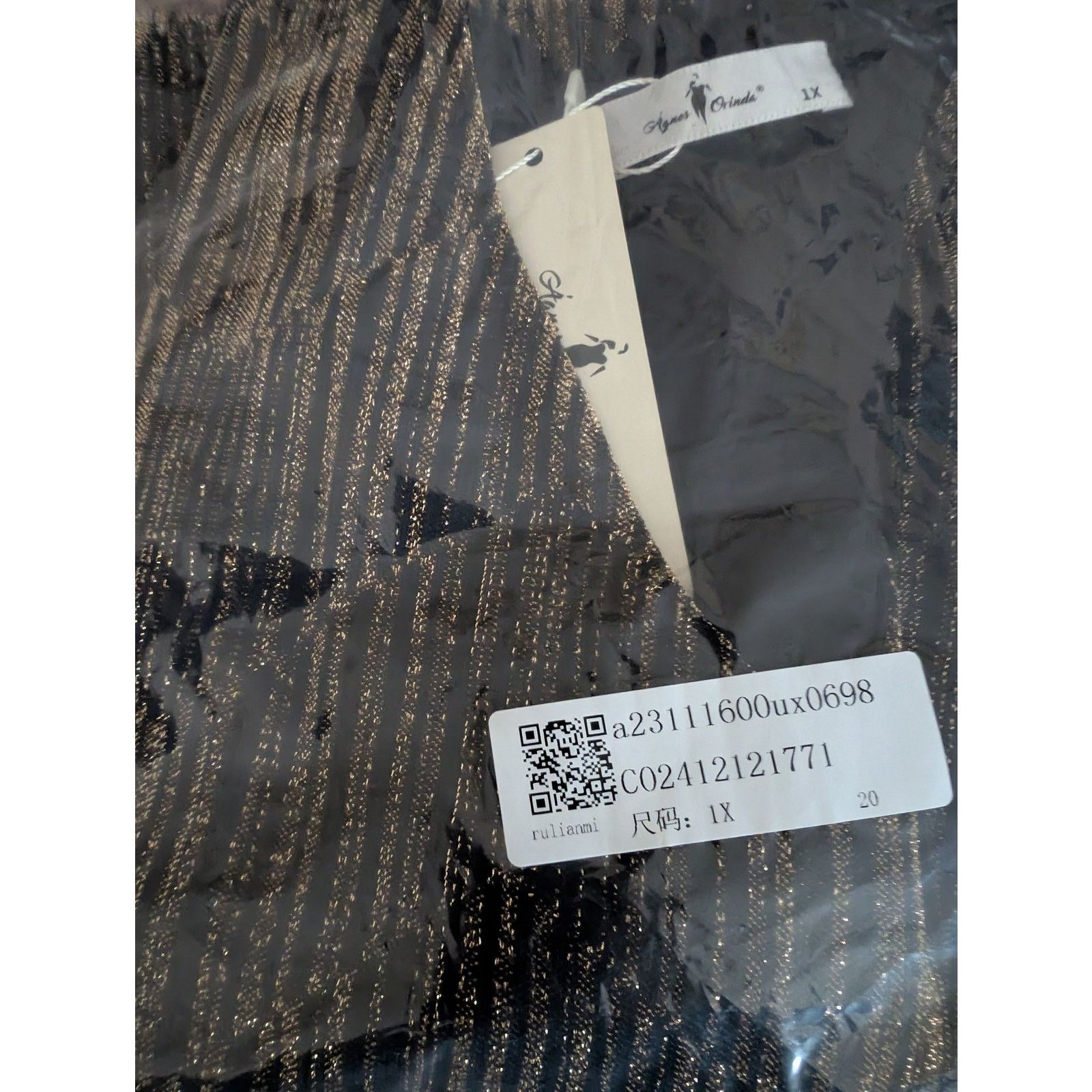 The Unbranded Brand Women's Dressy Pullover Top Gold Black XL Size XL / US 12-14 / IT 48-50 - 3 Thumbnail