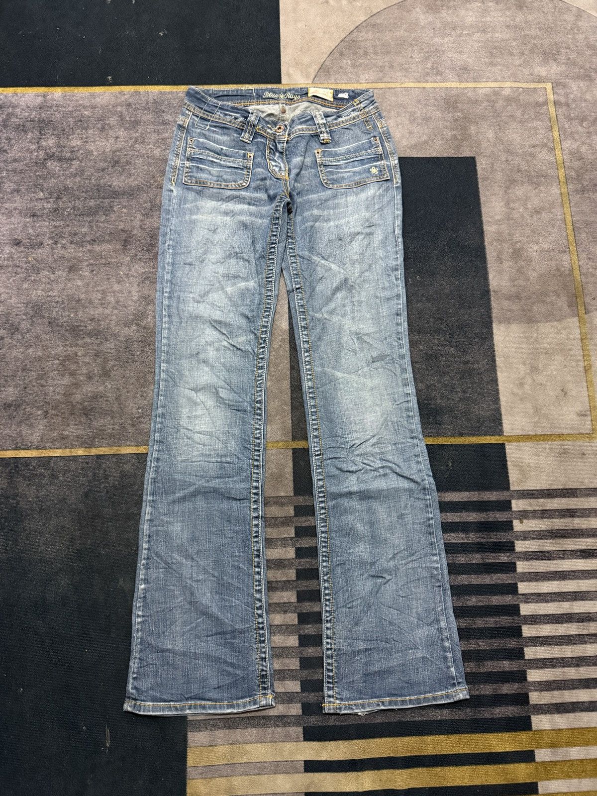 BLUE RAGS BOOT CUT DENIM PANTS