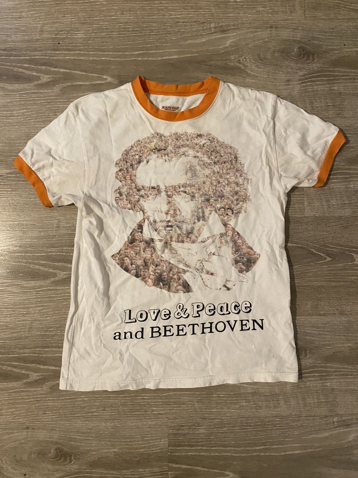 image of Kapital Beethoven Shirt in White, Men's (Size Small)