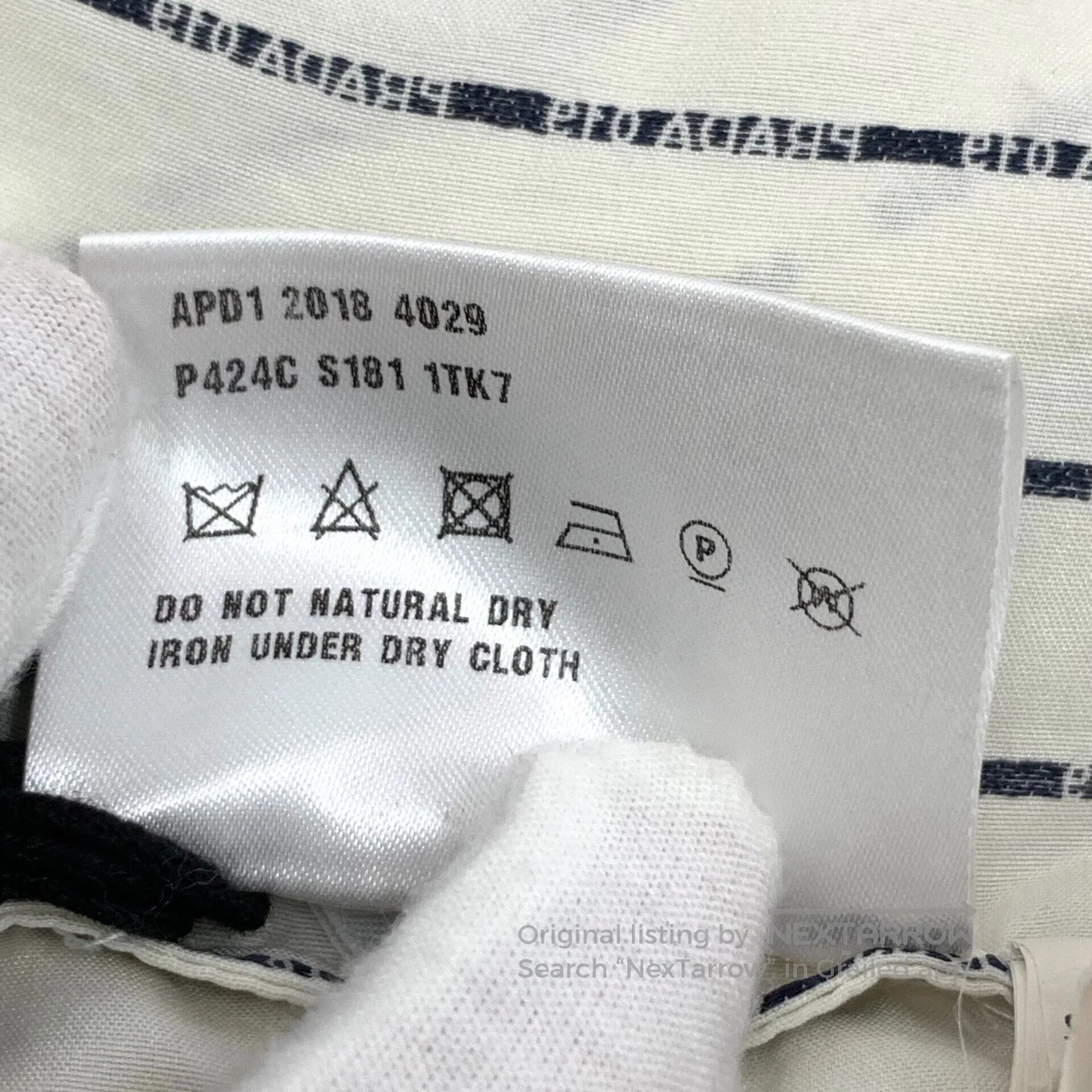 Prada Prada White striped logo lettering printed cotton button-d Size S / US 4 / IT 40 - 8 Thumbnail