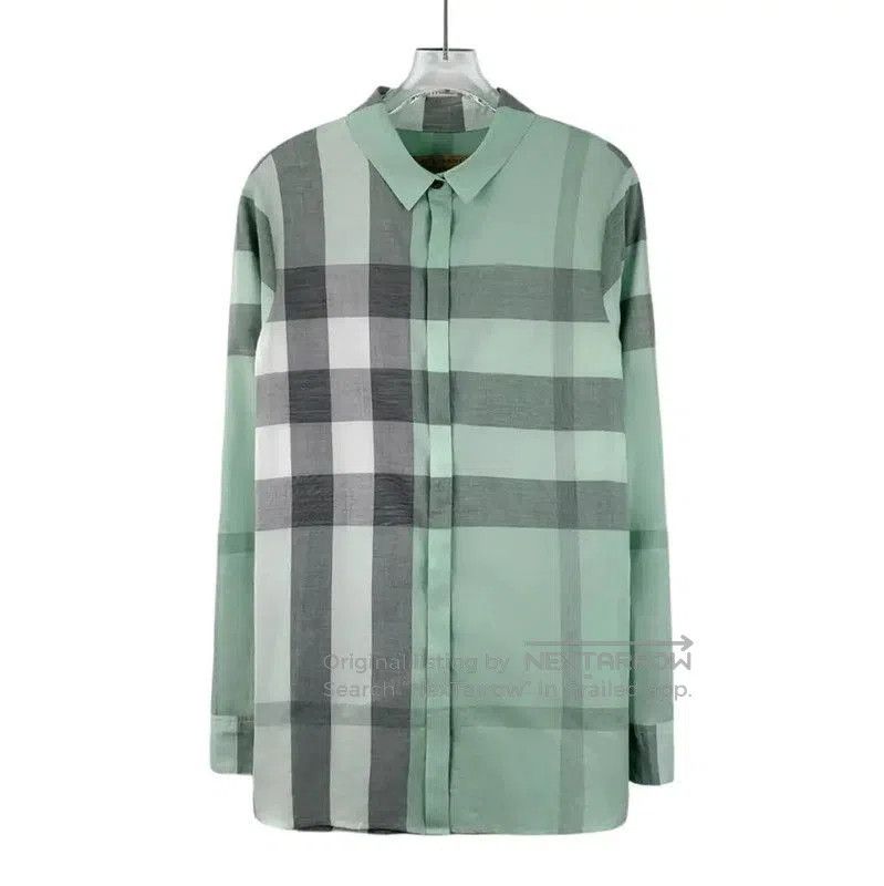 Burberry Burberry Green Cotton Women's Shirt. Size S / US 4 / IT 40 - 1 Thumbnail