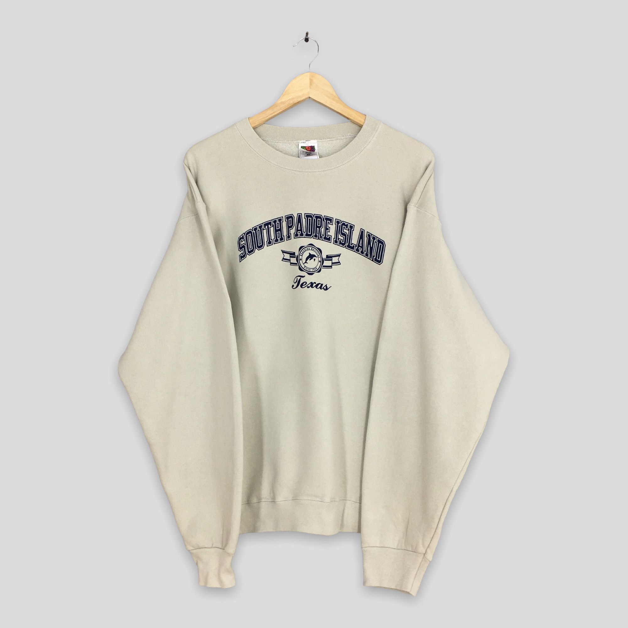 Fruit Of The Loom × Vintage Vintage South Padre Island Sweatshirt Large Size US L / EU 52-54 / 3 - 1 Thumbnail