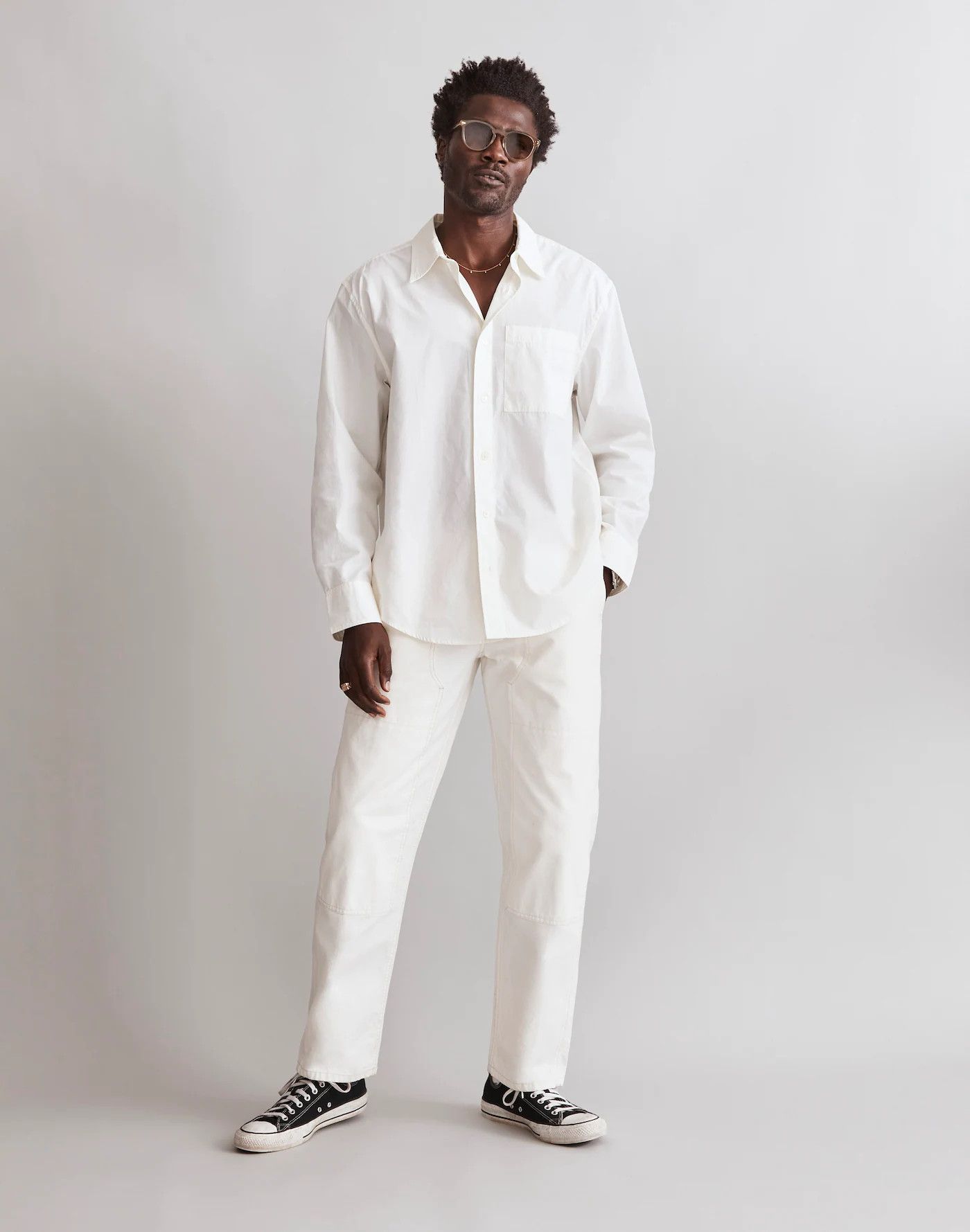 Madewell Poplin Easy Long Sleeve Shirt Size US S / EU 44-46 / 1 - 1 Thumbnail