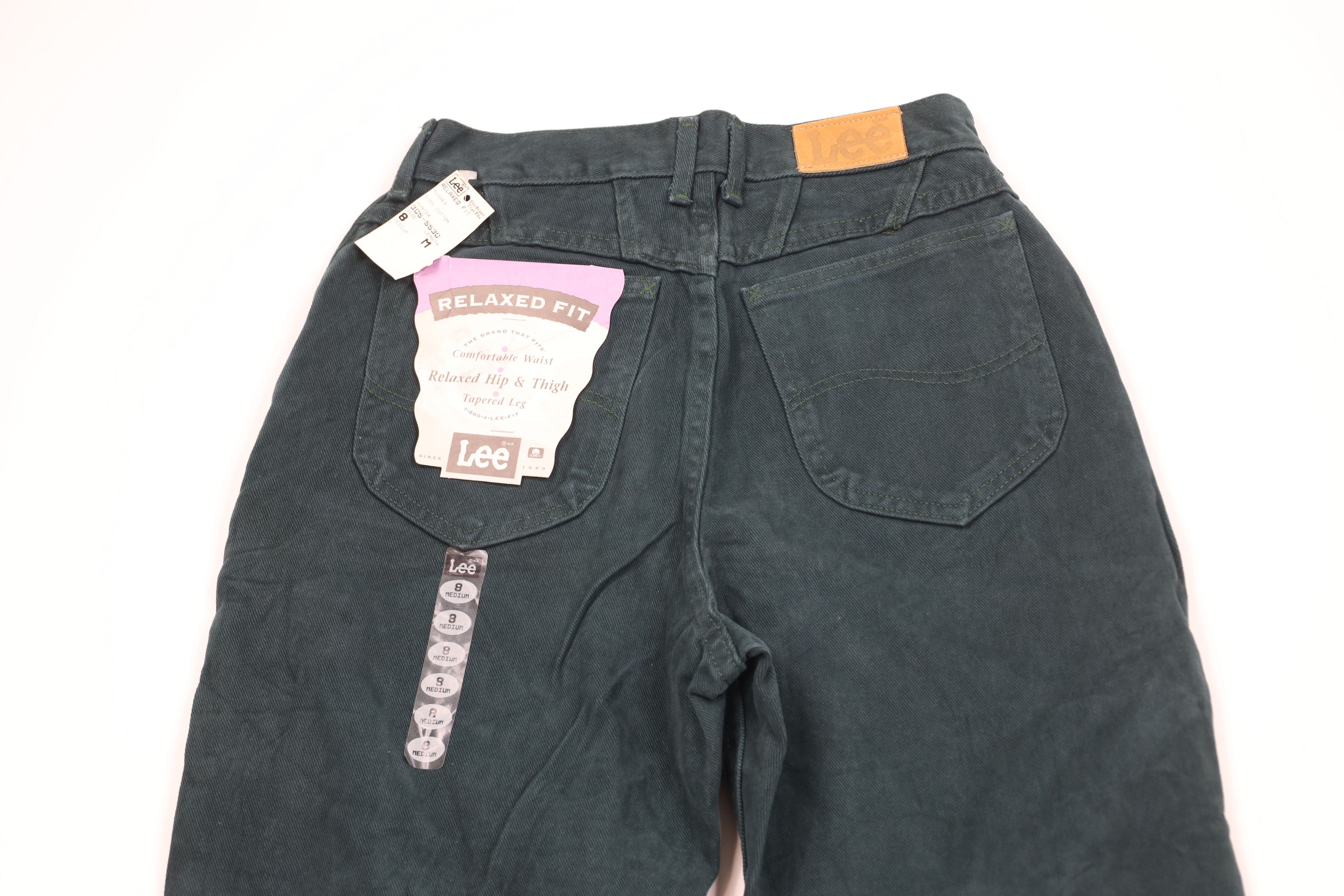 Lee Deadstock Vintage 90s Lee Tapered Leg Denim Jeans Green USA Size 30" / US 8 / IT 44 - 10 Thumbnail