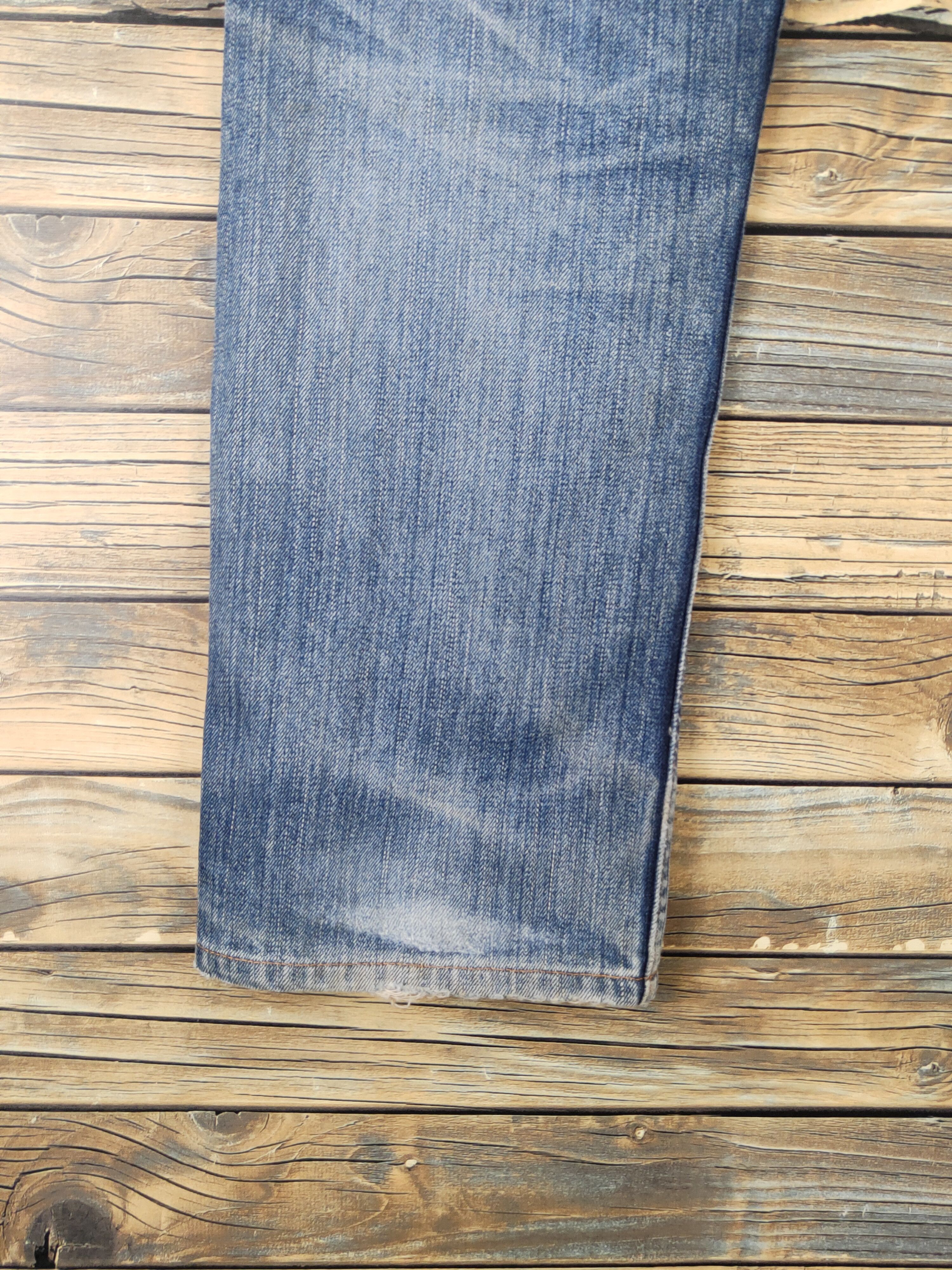 Levi's Levi's Dark Blue Faded Distressed Ripped Jeans #W1387 Size US 31 - 9 Thumbnail