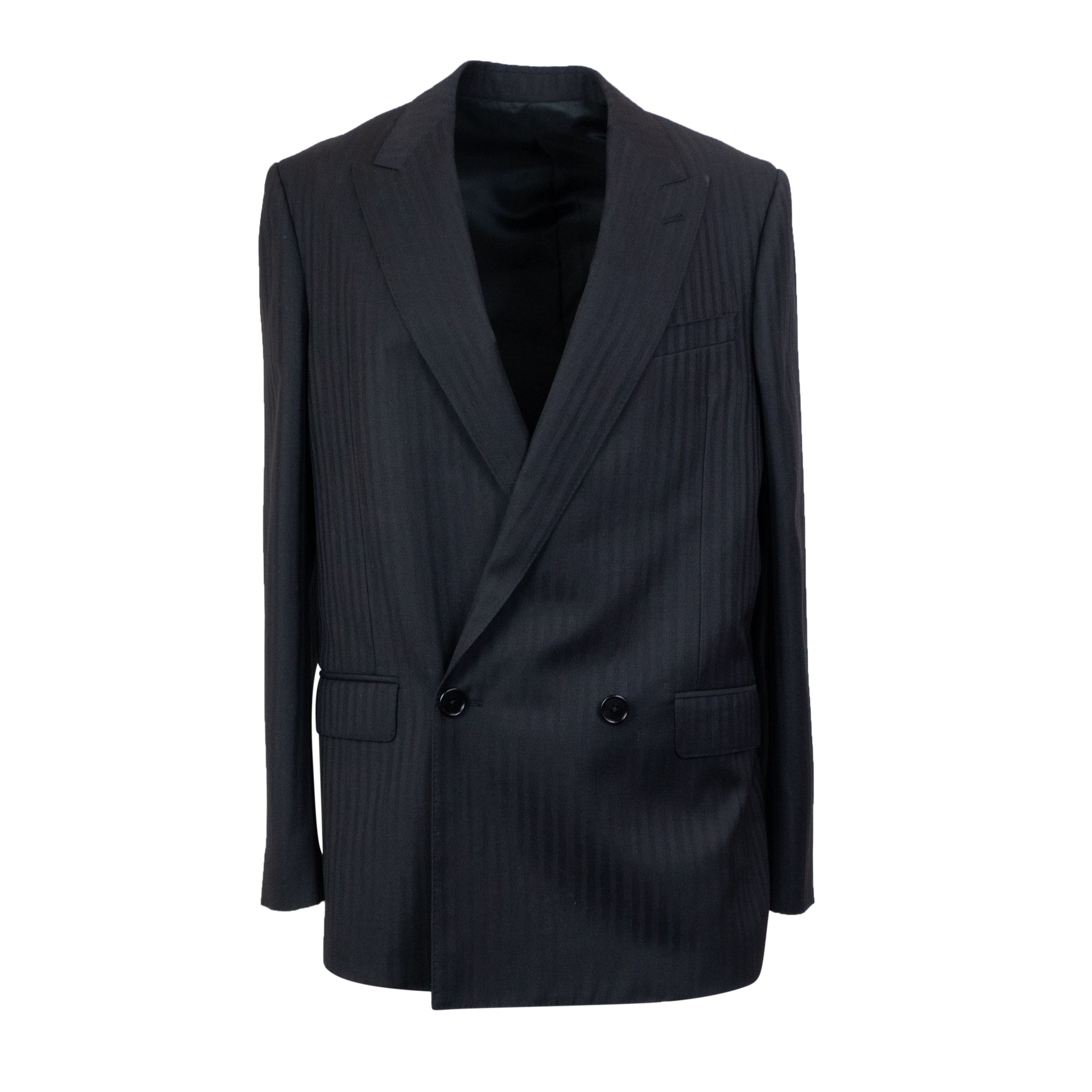 Celine Celine Black Striped Wool Blazer Jacket Size 44 Size 44R - 1 Thumbnail