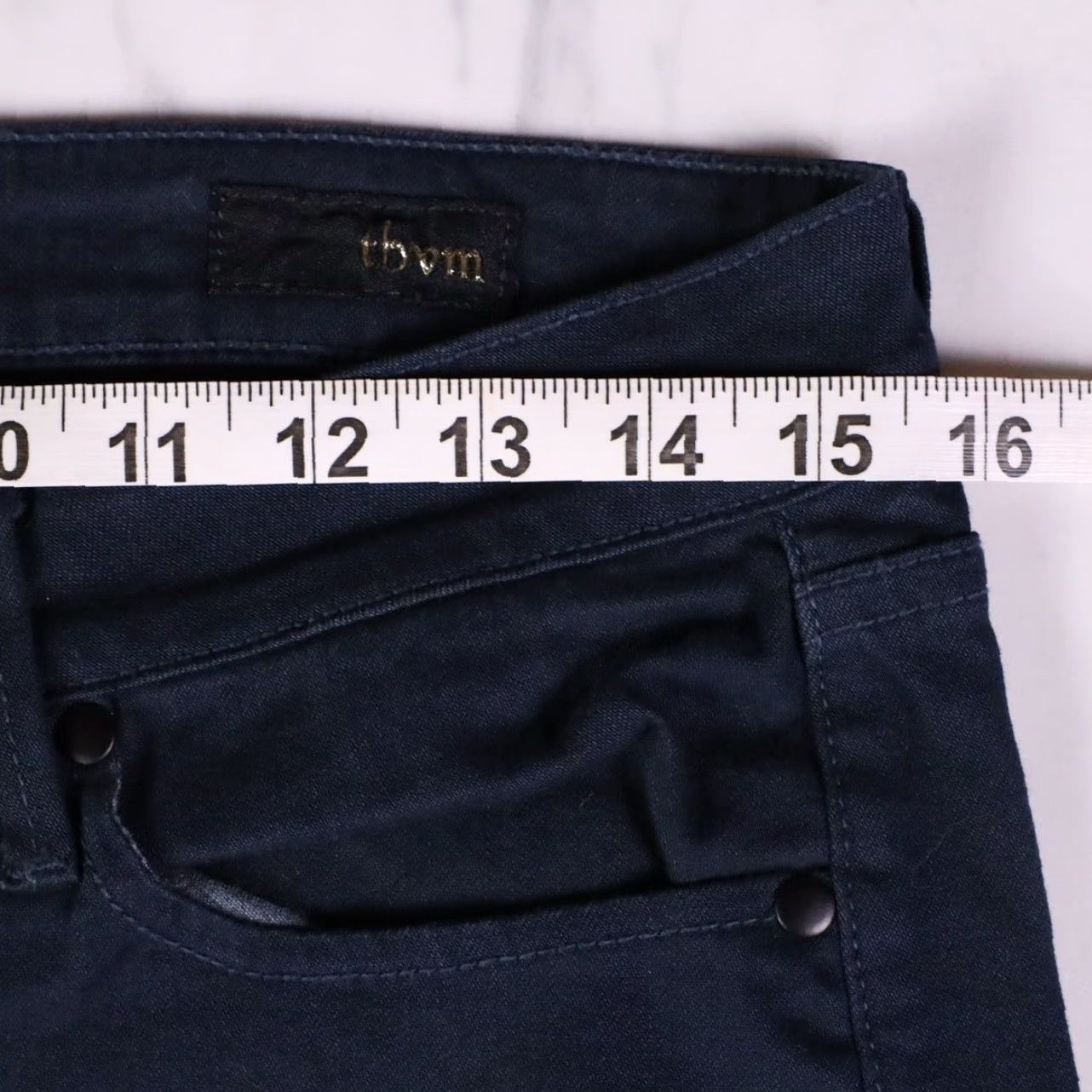 Vintage TBVM Chino Pants Mens 29 Navy Blue Slim Straight Leg Slim Chino 5-Pocket Casual Travel Modern City Preppy Jeans Mens Size US 29 - 5 Thumbnail